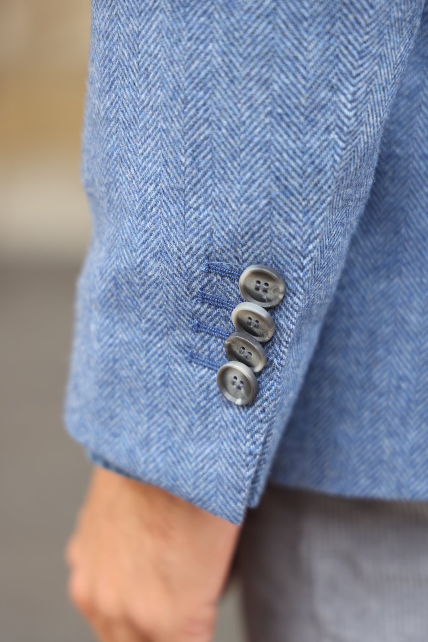 Veste Goal en laine - Chevron bleu