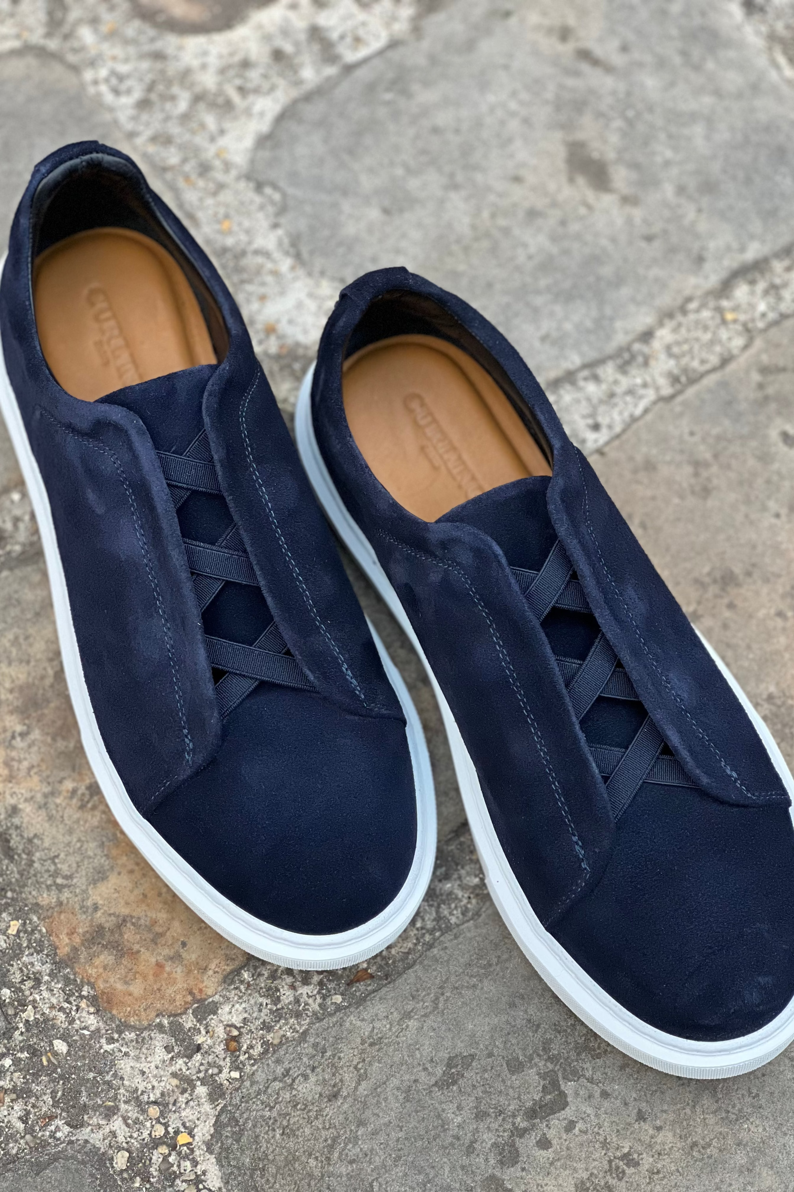 Basket Lugano en nubuck - Marine-CHAUSSURES HOMME-Curling-Paris