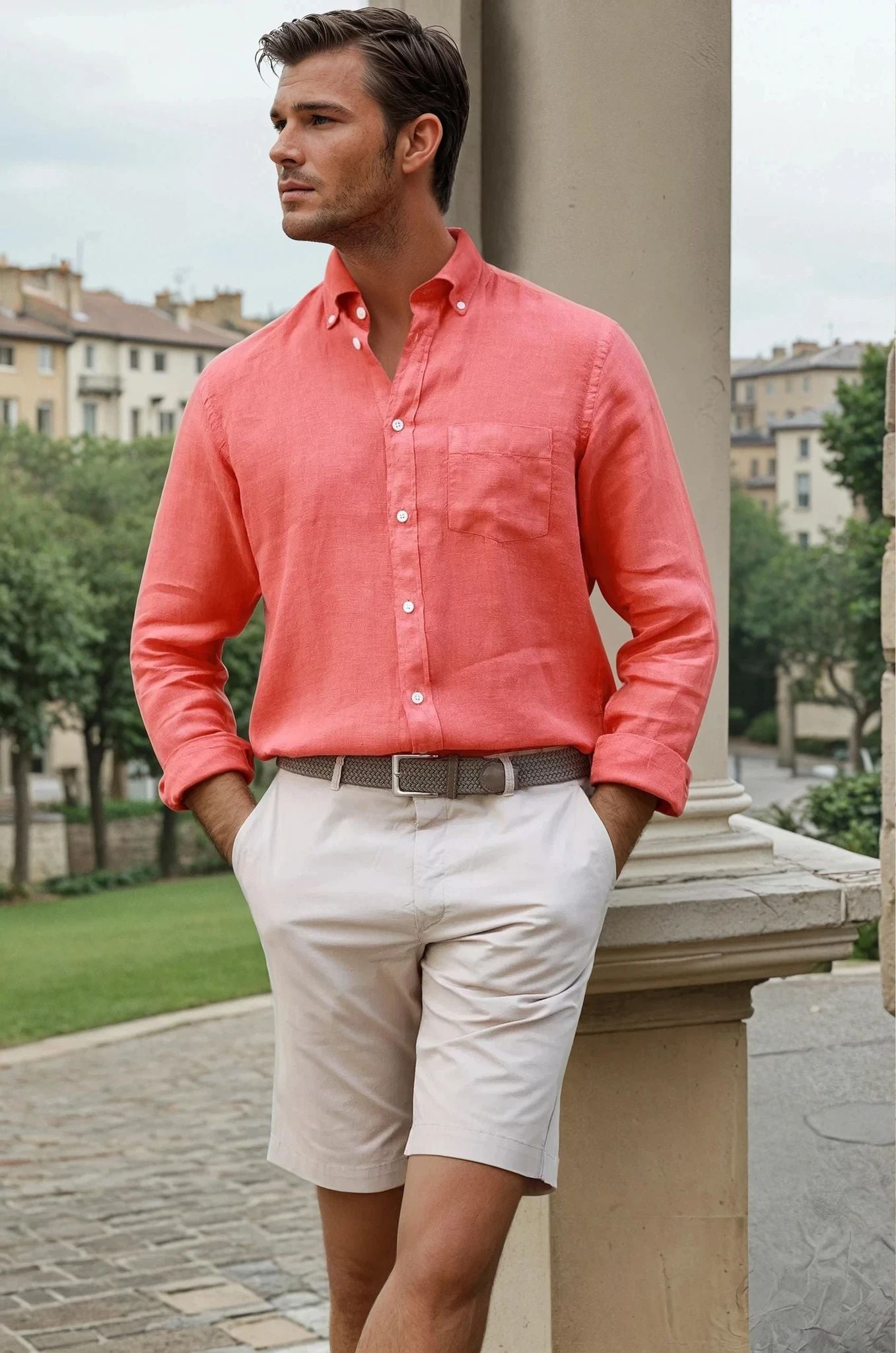 Bermuda Benji en coton - Beige-BERMUDAS HOMME-Curling-Paris