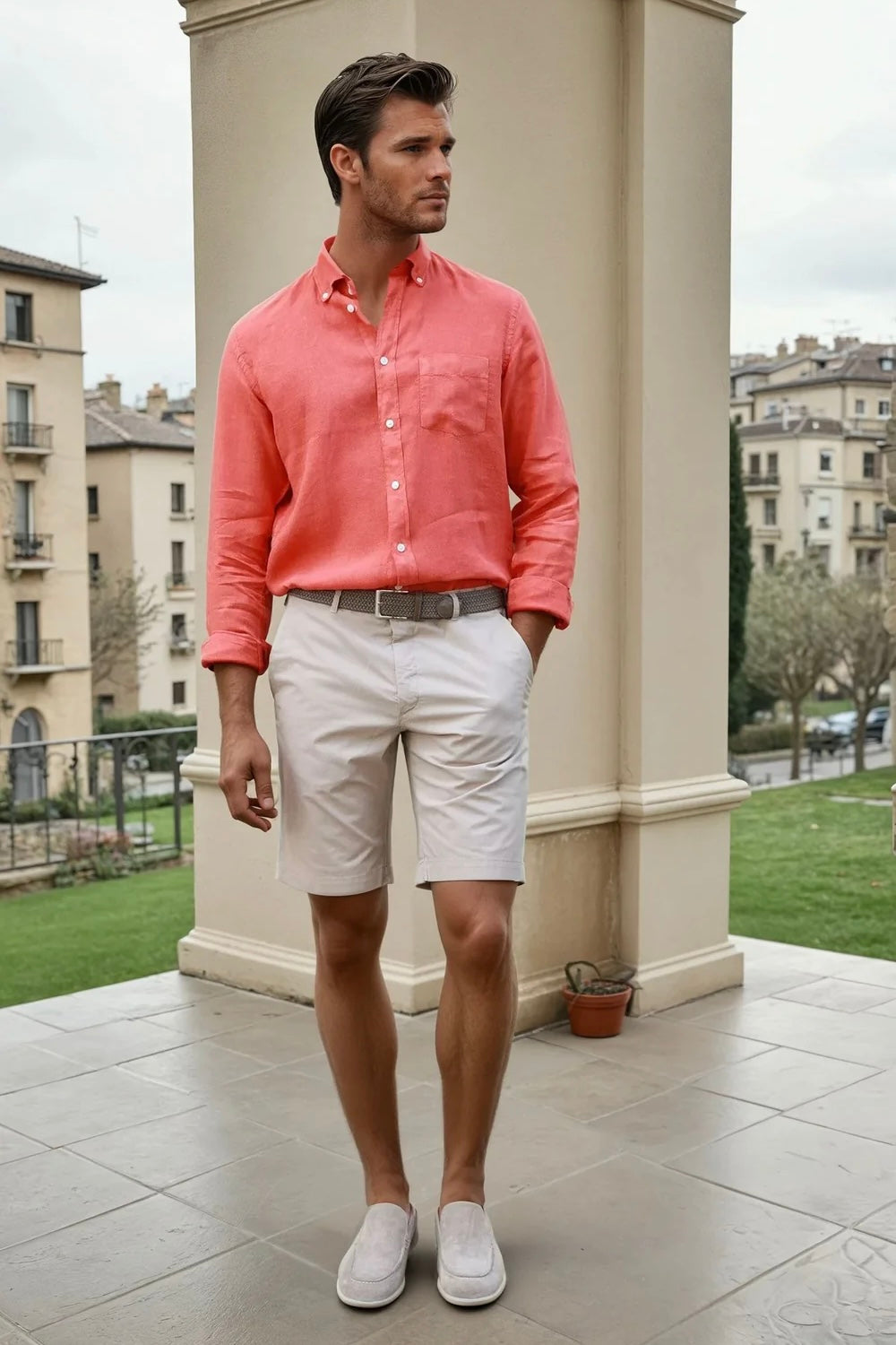 Bermuda Benji en coton - Beige-BERMUDAS HOMME-Curling-Paris