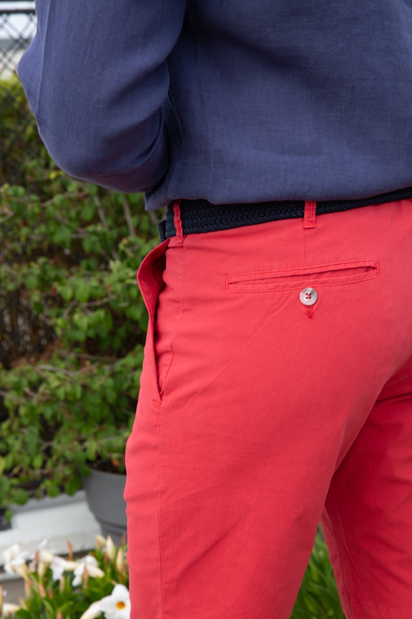 Bermuda Benji en coton - Rouge-BERMUDAS HOMME-Curling-Paris