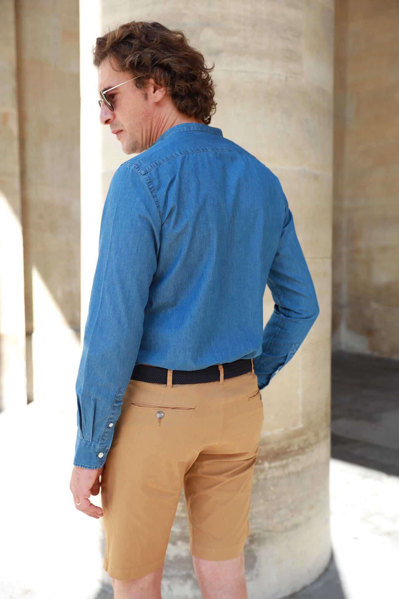 Bermuda Benji en coton stretch - Caramel-BERMUDAS HOMME-Curling-Paris