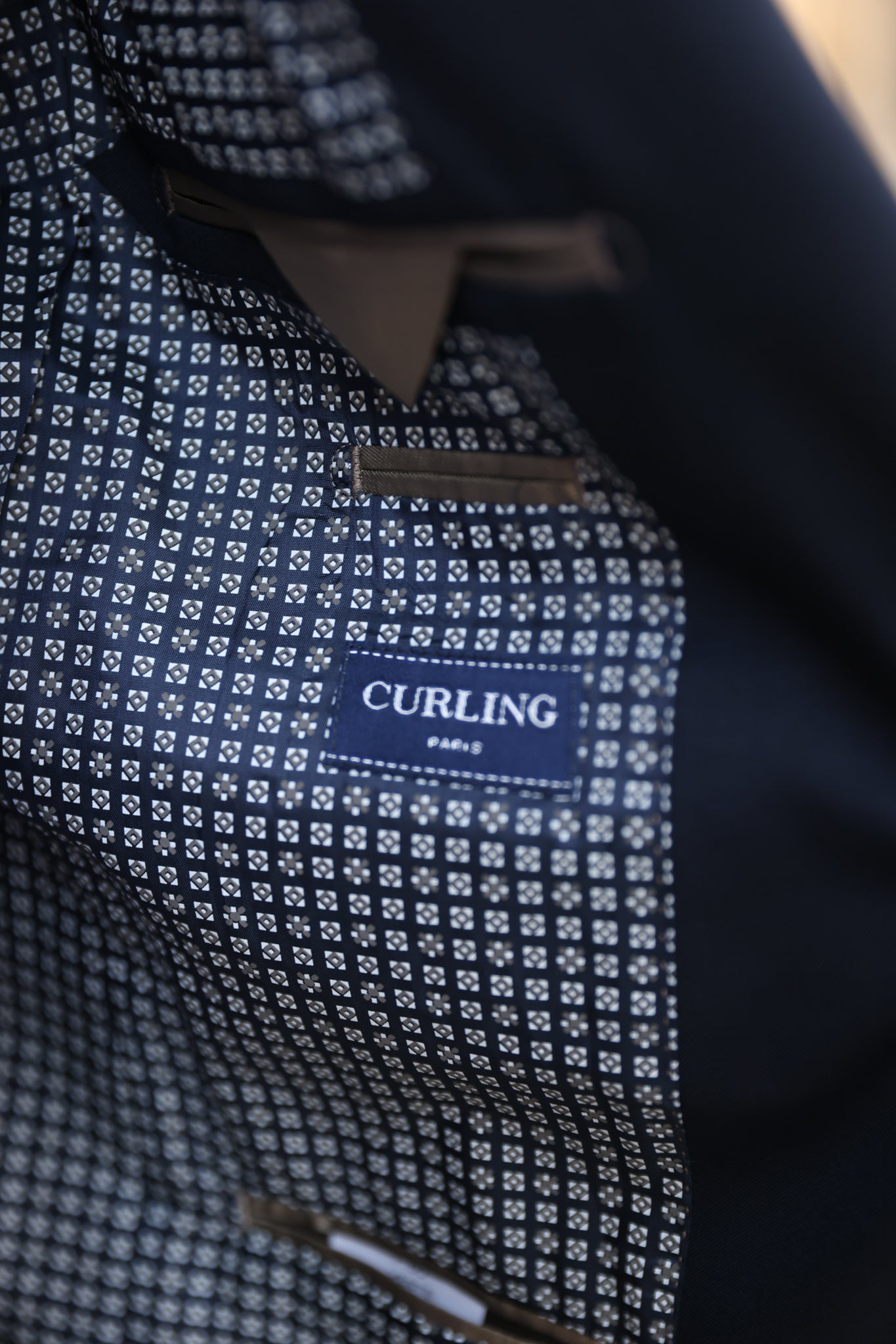 Blazer Goal en laine super 110's - Marine-VESTE BLAZER HOMME-Curling-Paris