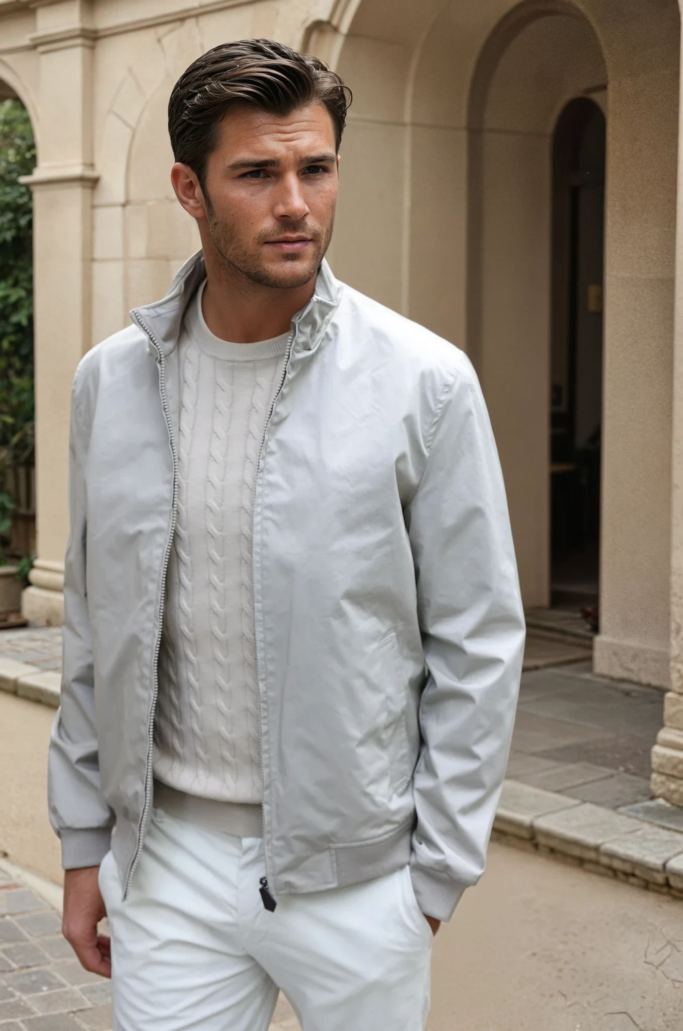 Blouson Oliver - Beige-MANTEAU HOMME-Curling-Paris