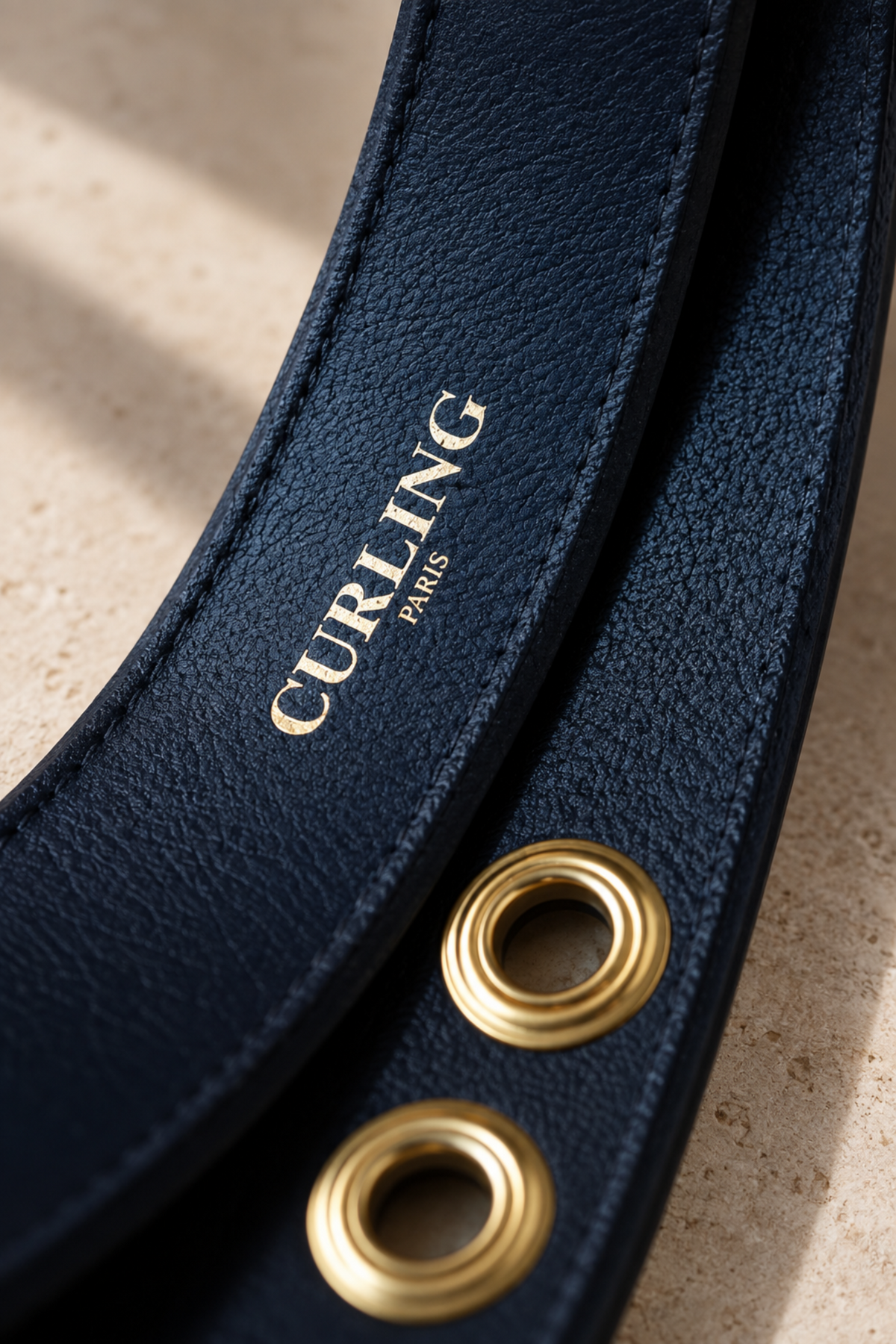 Ceinture en cuir lisse Giulia - Noir-CEINTURE FEMME-Curling-Paris
