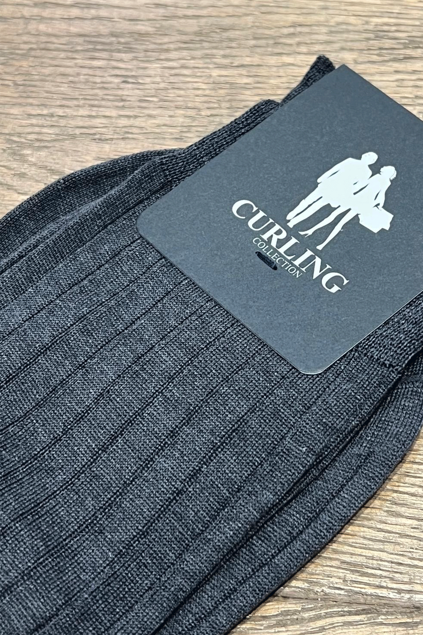 Chaussettes Carly en fil d'Ecosse - Anthracite-CHAUSSETTES HOMME-Curling-Paris