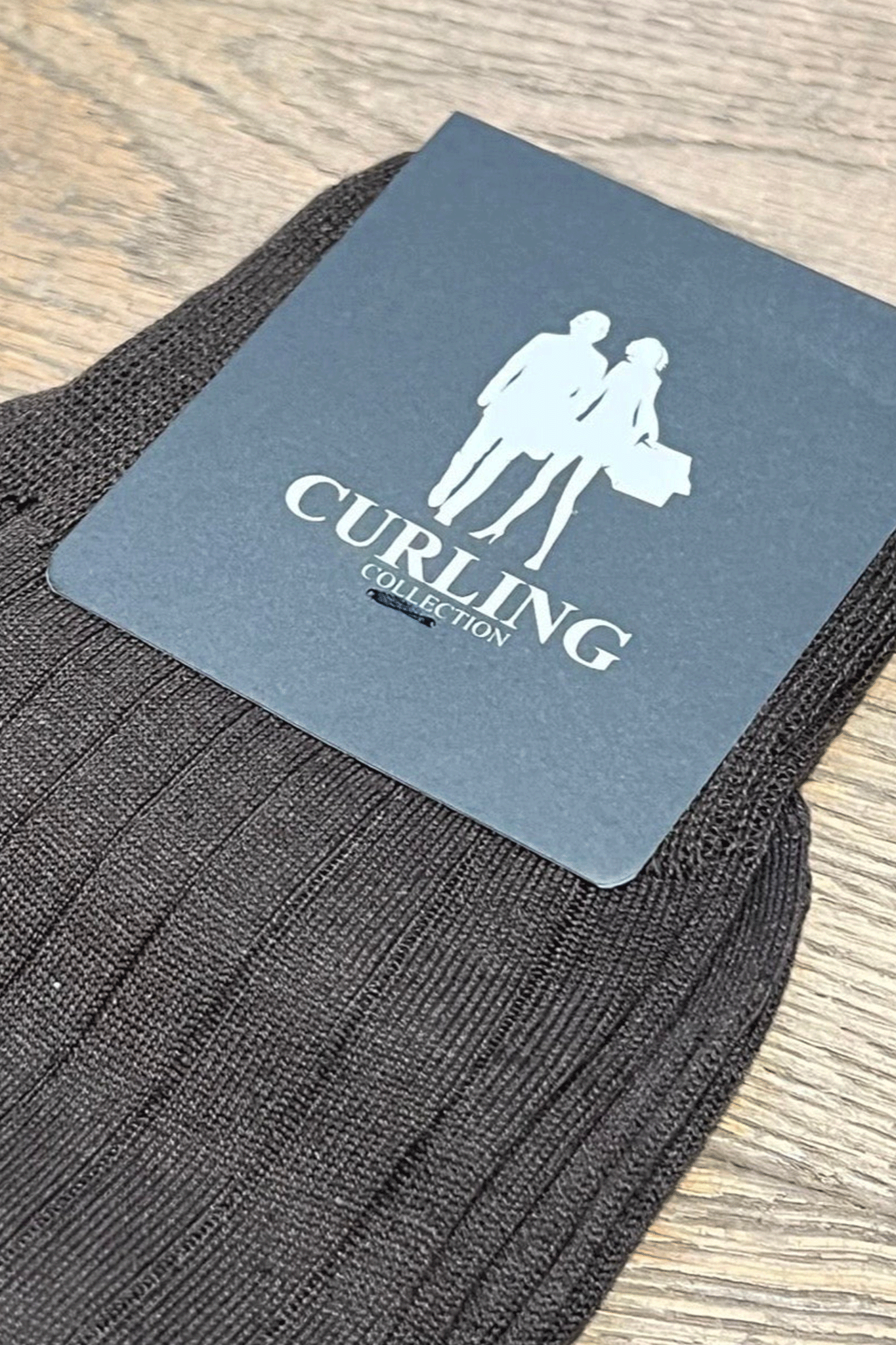 Chaussettes Carly en fil d'Ecosse - Marron-CHAUSSETTES HOMME-Curling-Paris