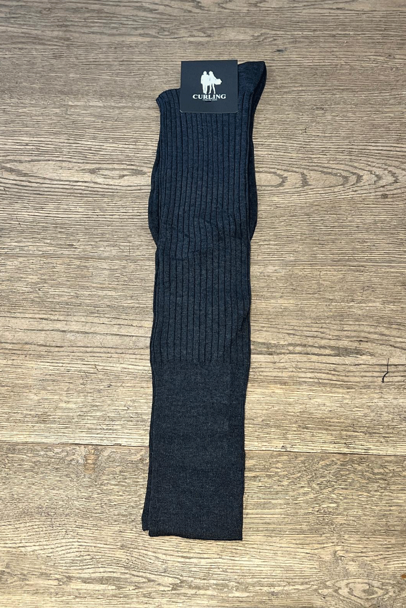 Chaussettes hautes en fil d'Ecosse - Anthracite-CHAUSSETTES HOMME-Curling-Paris