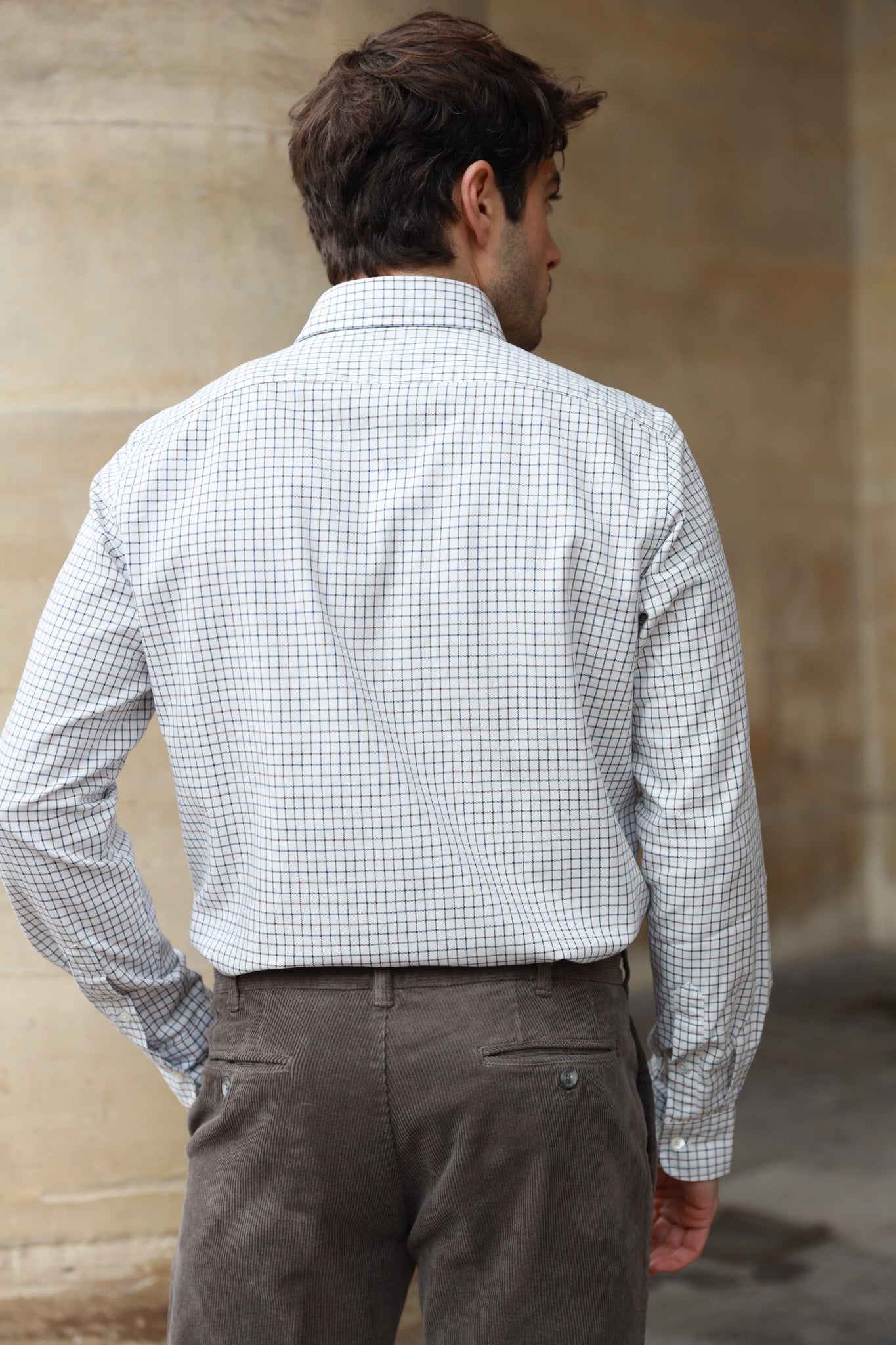 Chemise Clovis à carreaux - Ecru & Vert-CHEMISE HOMME-Curling-Paris
