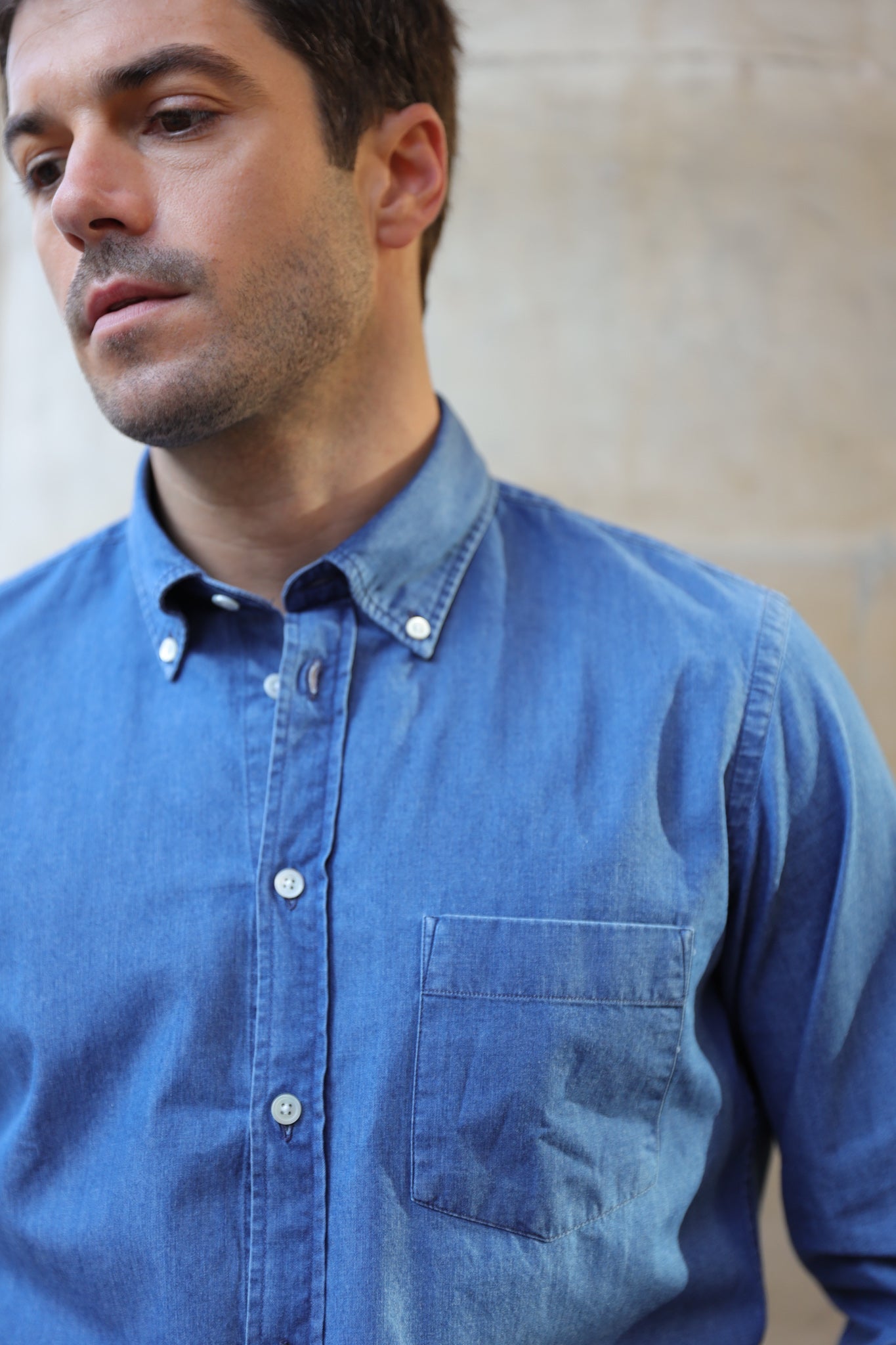 Chemise Western Vintage Express Rider – Homme 2XL – Denim Bleu – Années 90