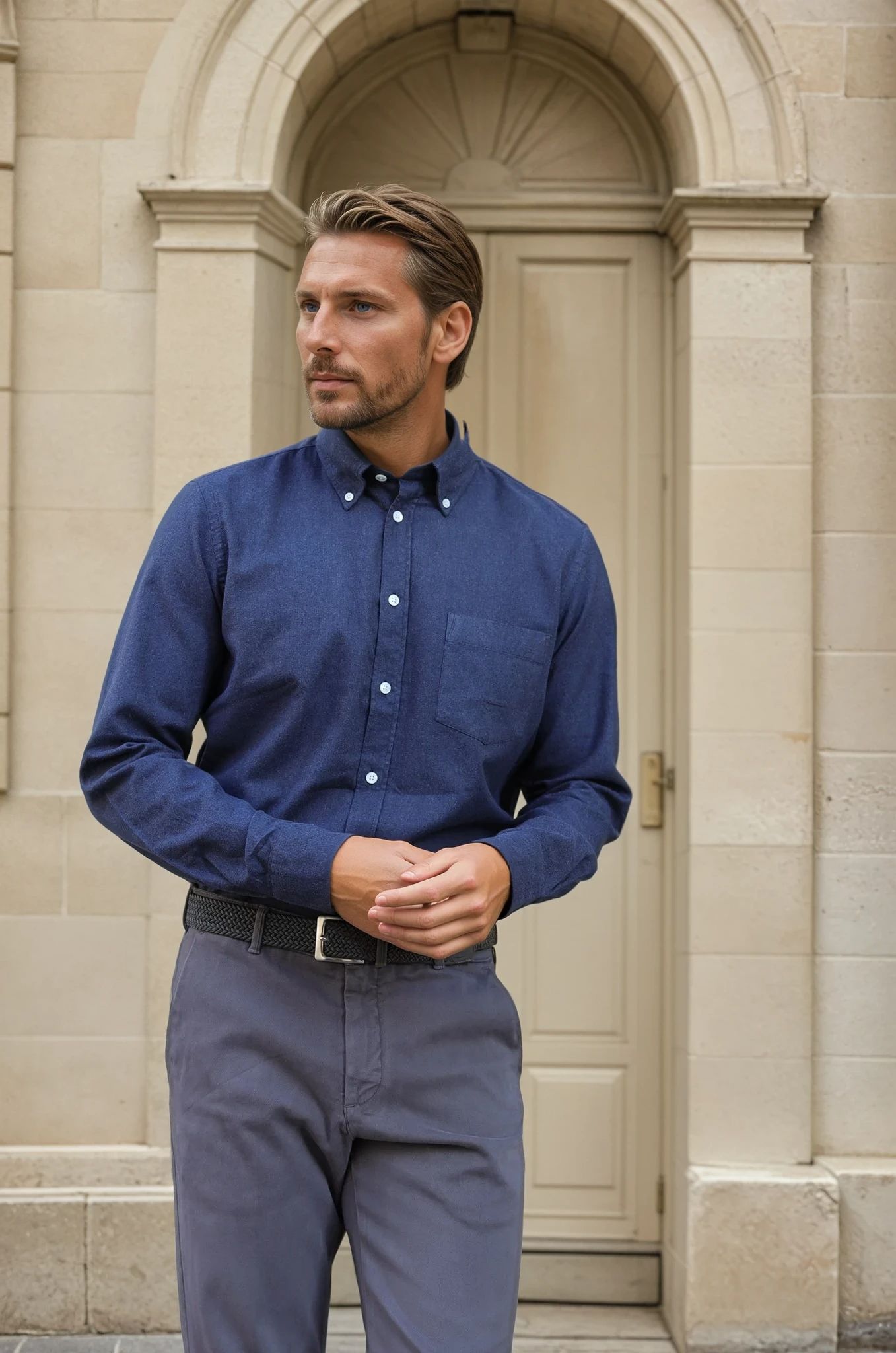 Chemise Clovis en flanelle de coton - Jeans-CHEMISE HOMME-Curling-Paris
