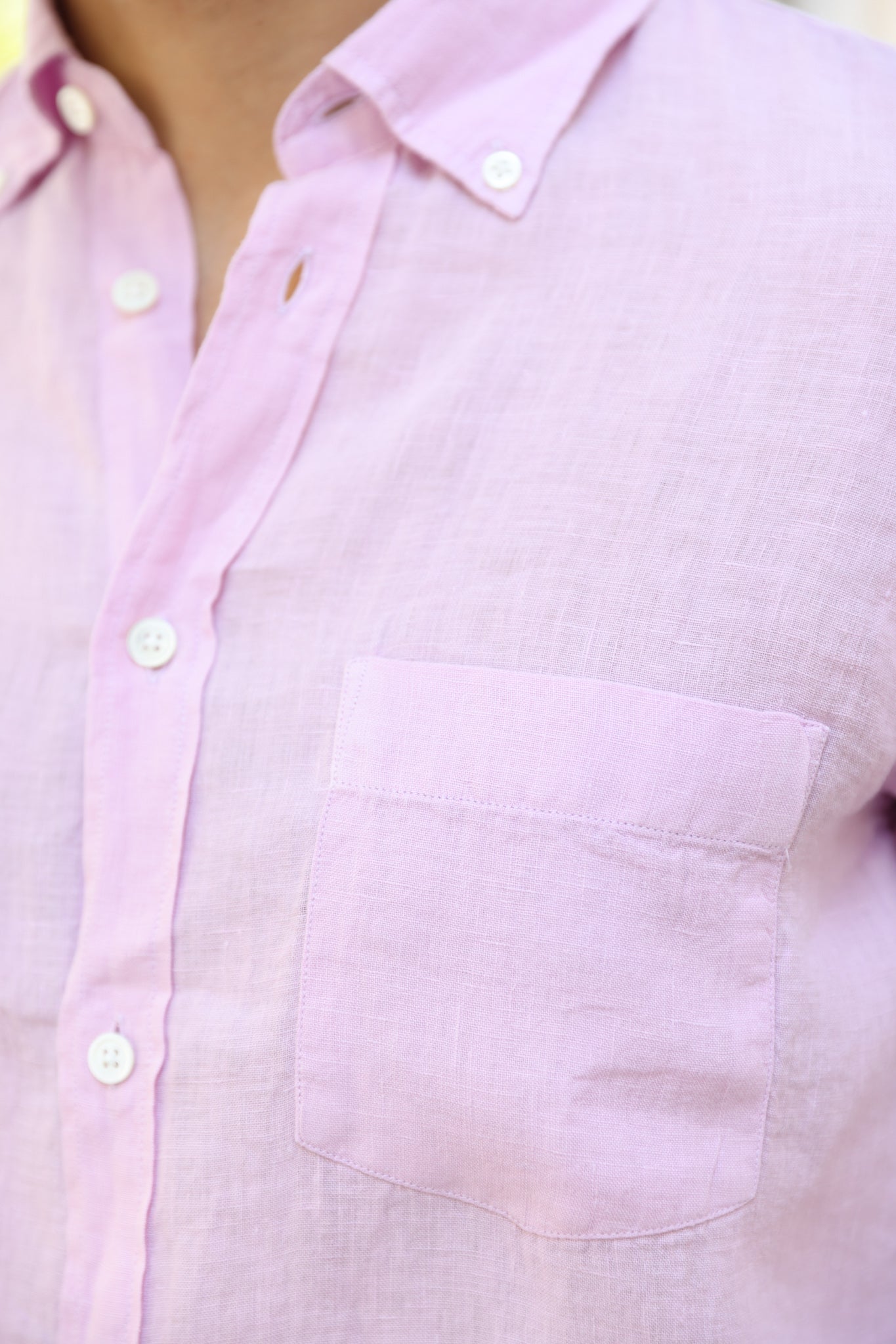 Chemise Clovis en lin - Rose-CHEMISE HOMME-Curling-Paris