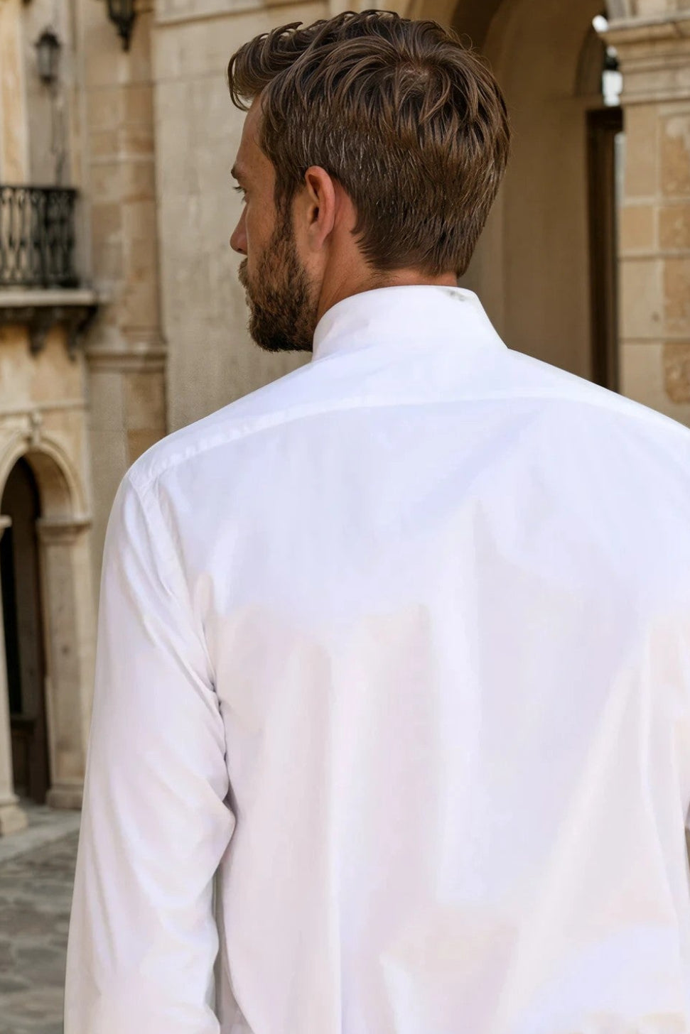 Chemise Clovis en popeline - Blanc-CHEMISE HOMME-Curling-Paris