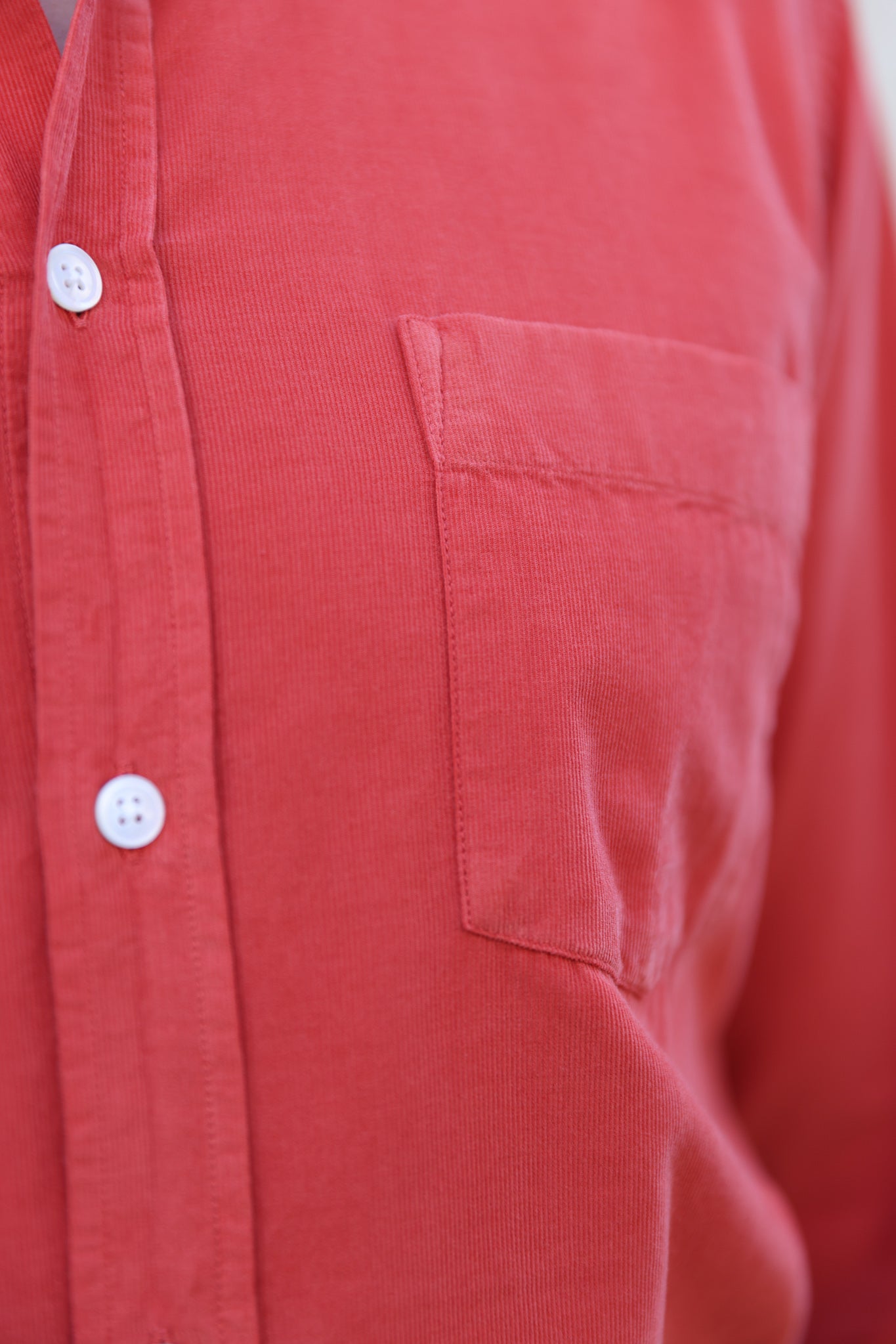 Chemise Clovis en velours milleraies - Orange-CHEMISE HOMME-Curling-Paris
