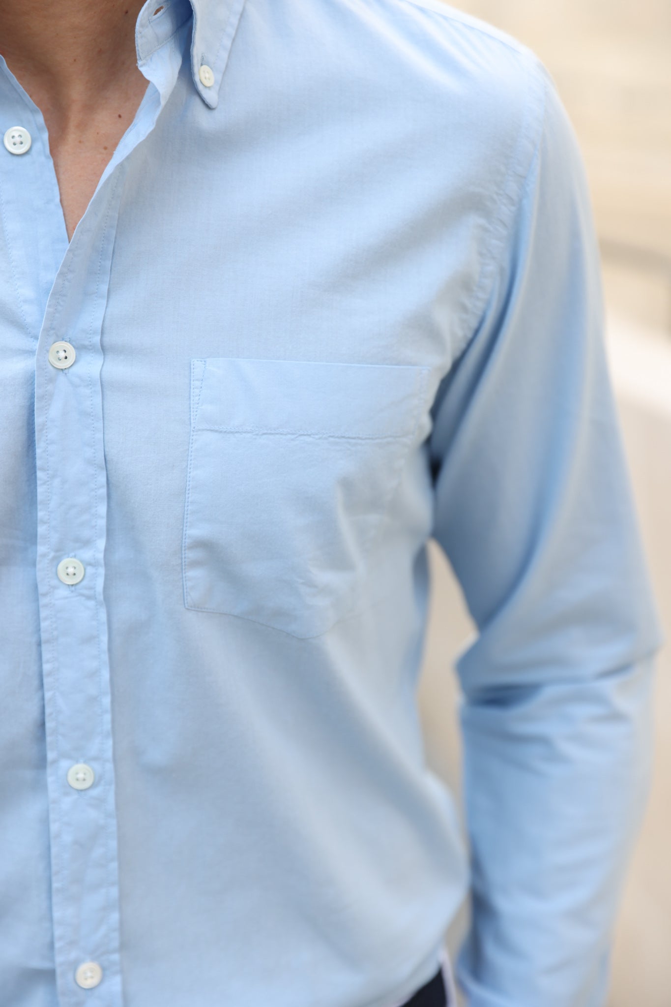 Chemise Clovis en voile de coton - Ciel-CHEMISE HOMME-Curling-Paris