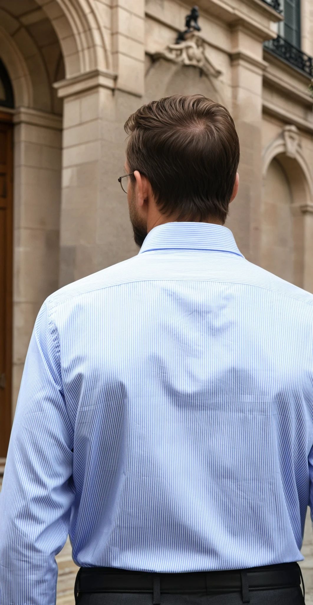 Chemise Gio en coton à rayure - Ciel-CHEMISE HOMME-Curling-Paris