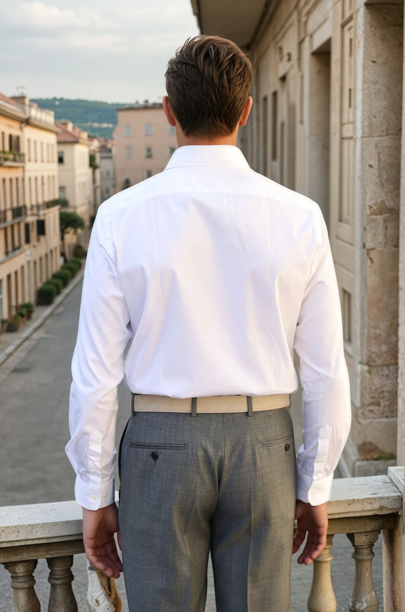 Chemise Gio en popeline de coton Albini - Blanc-CHEMISE HOMME-Curling-Paris