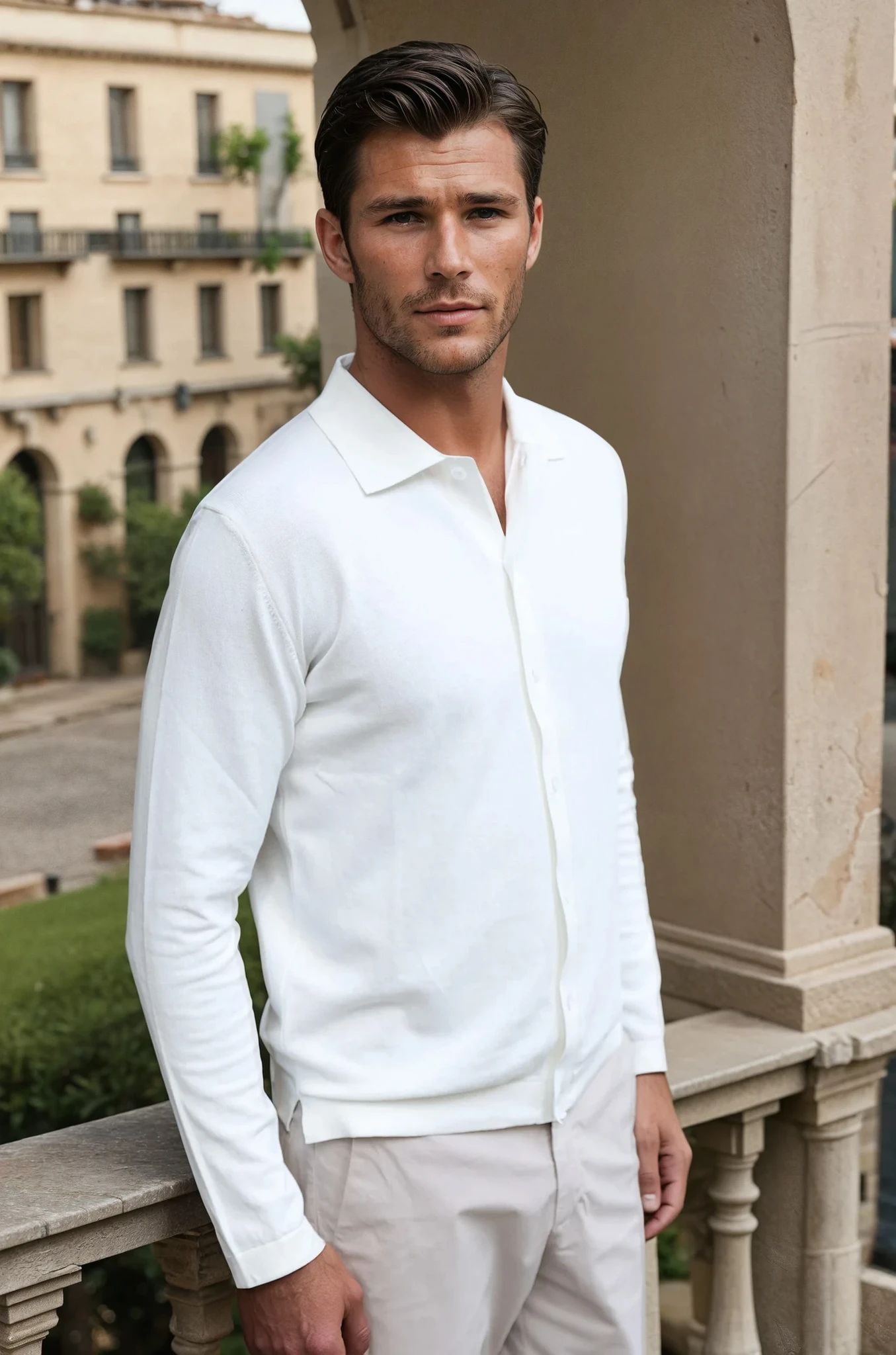 Chemise Paolo en maille de coton - Ecru-CHEMISE HOMME-Curling-Paris