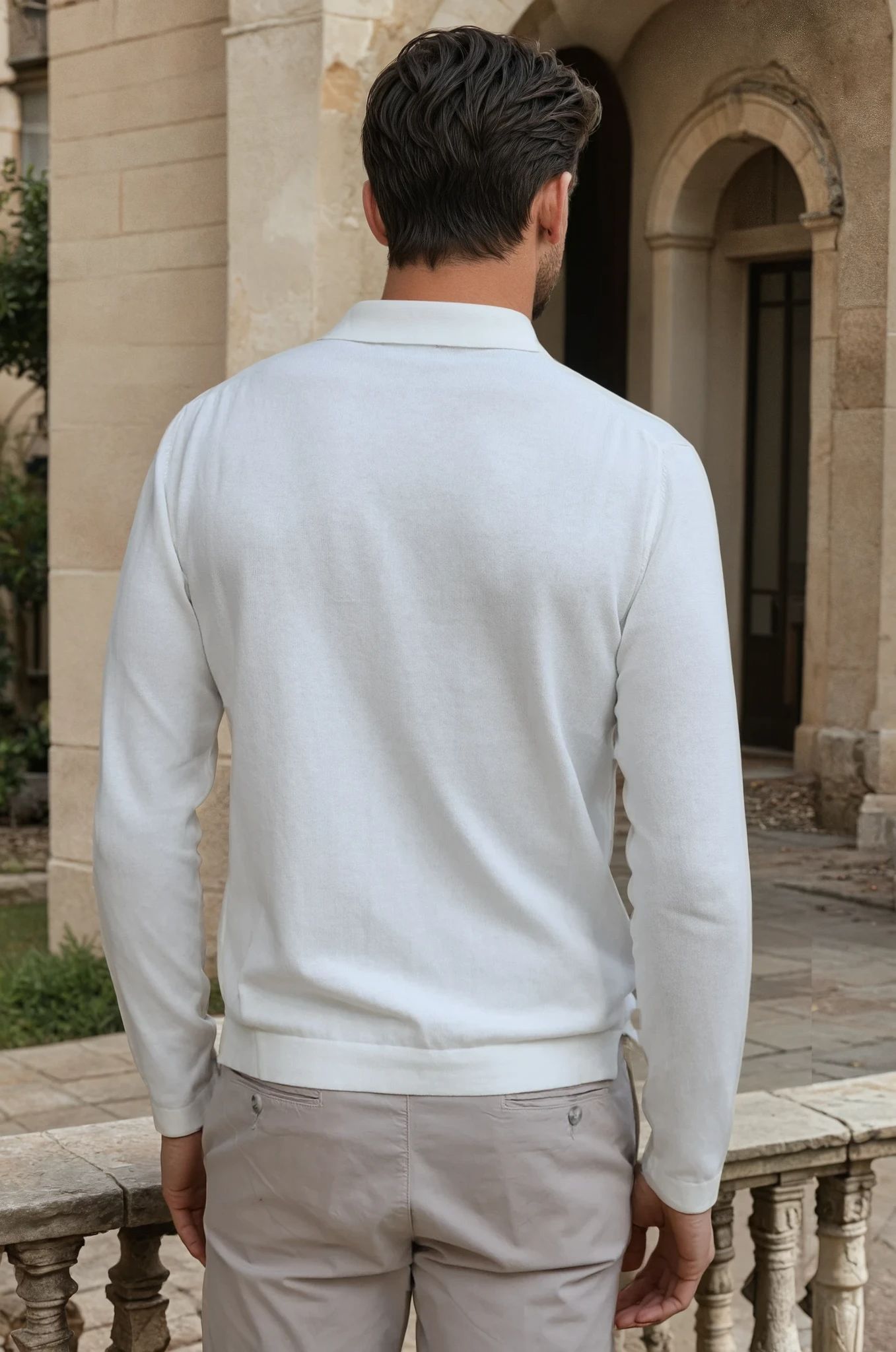 Chemise Paolo en maille de coton - Ecru-CHEMISE HOMME-Curling-Paris