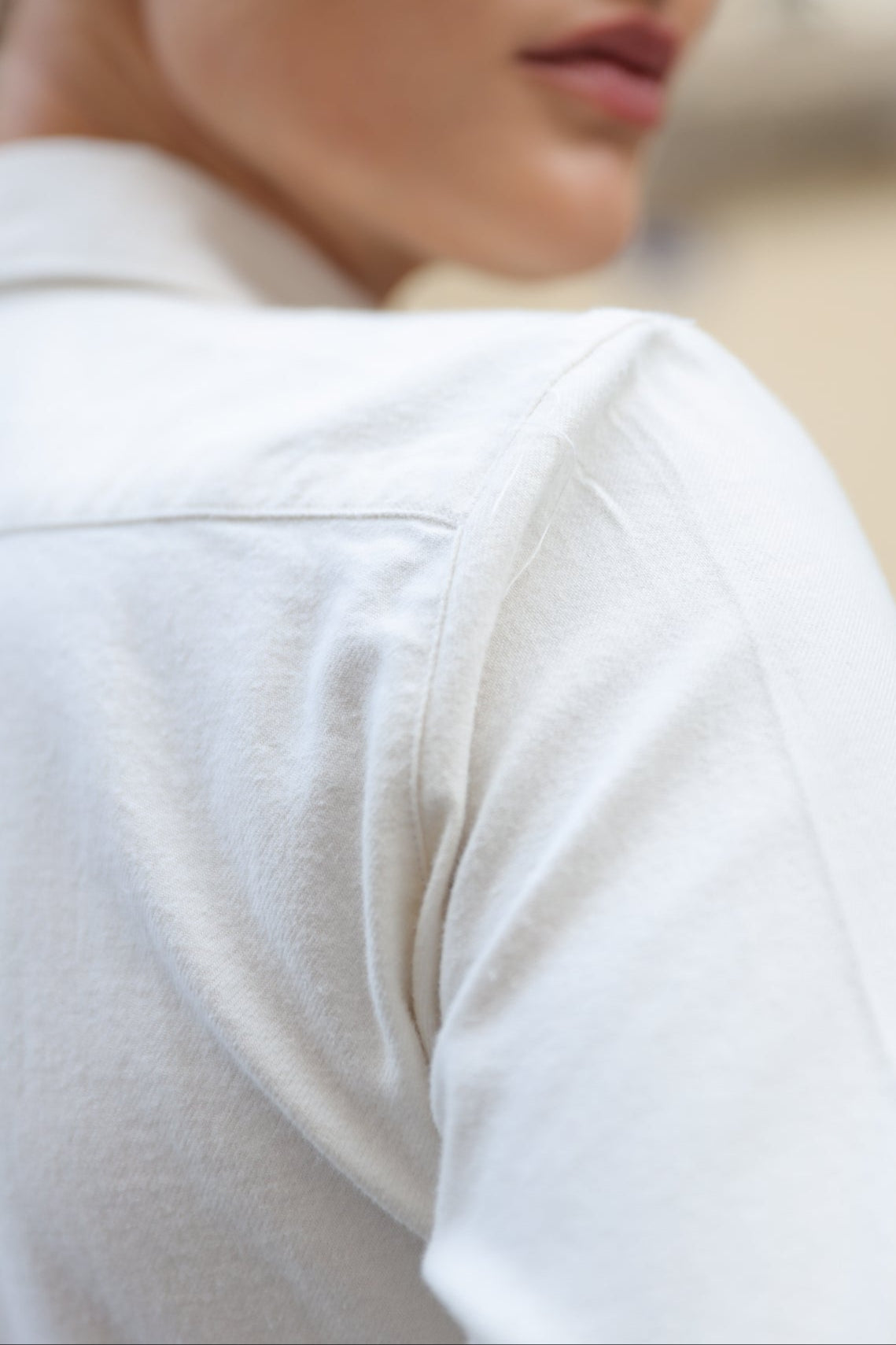 Chemisier Adele en flanelle de coton - Ecru-CHEMISIER FEMME-Curling-Paris