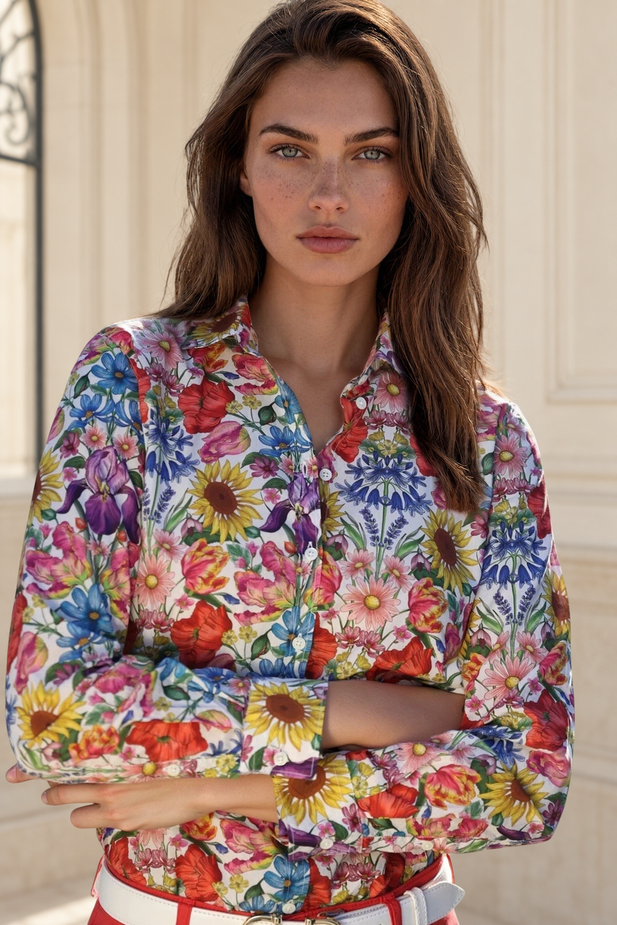 Chemisier Canelle en coton Liberty of London - Floral Muse-CHEMISIER FEMME-Curling-Paris