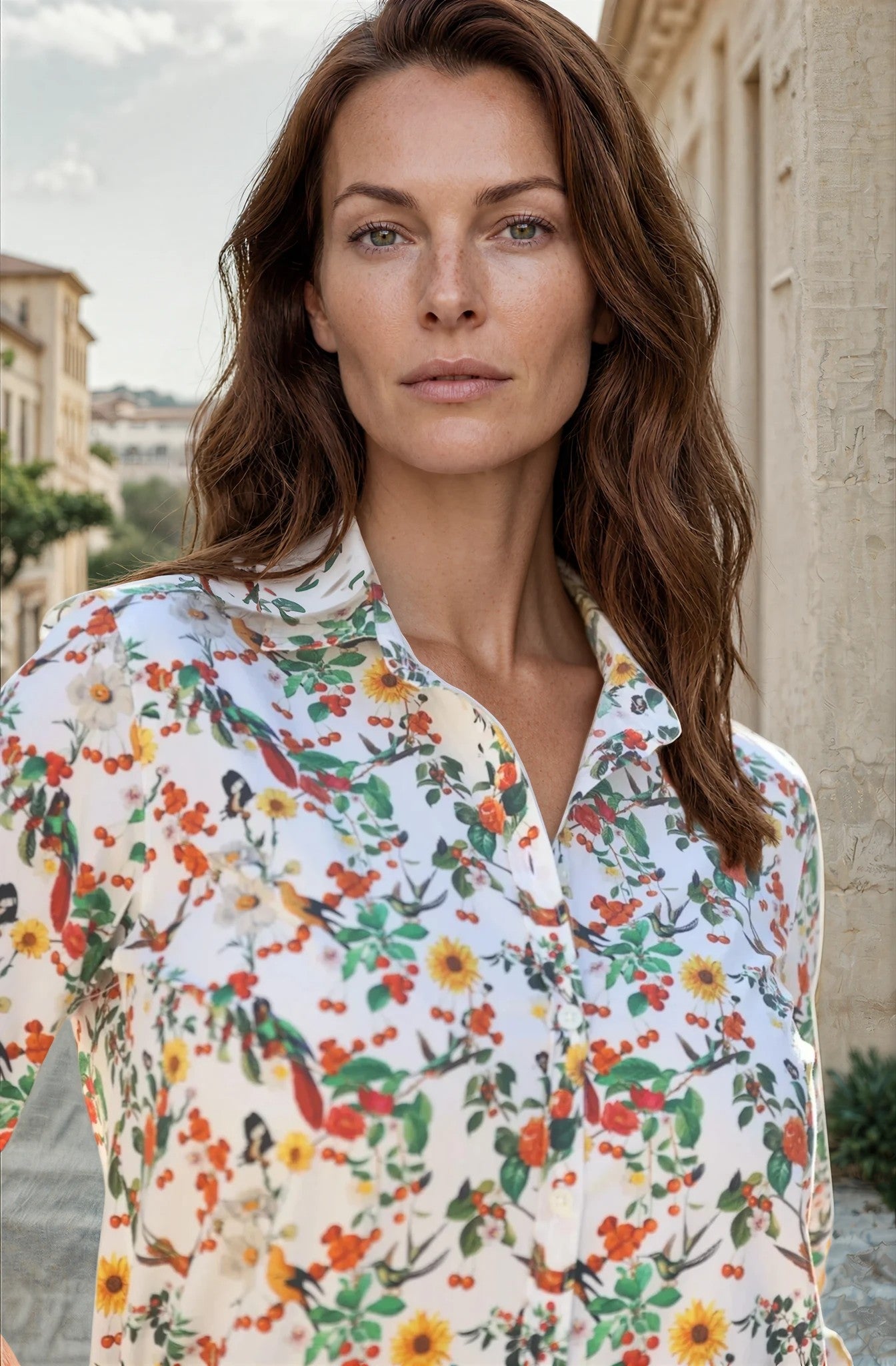 Chemisier Canelle en coton - Multi-CHEMISIER FEMME-Curling-Paris