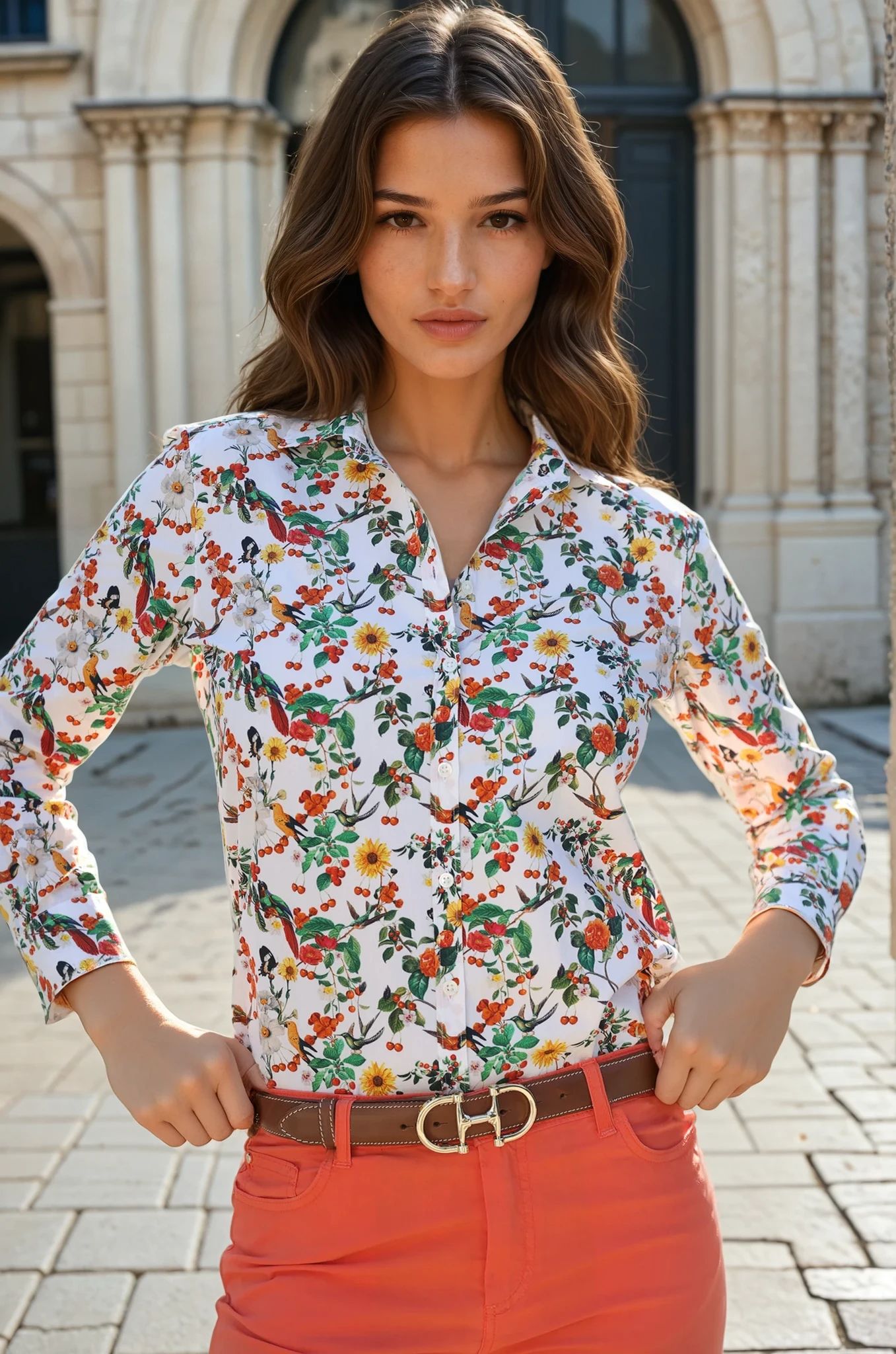 Chemisier Canelle en coton - Multi-CHEMISIER FEMME-Curling-Paris