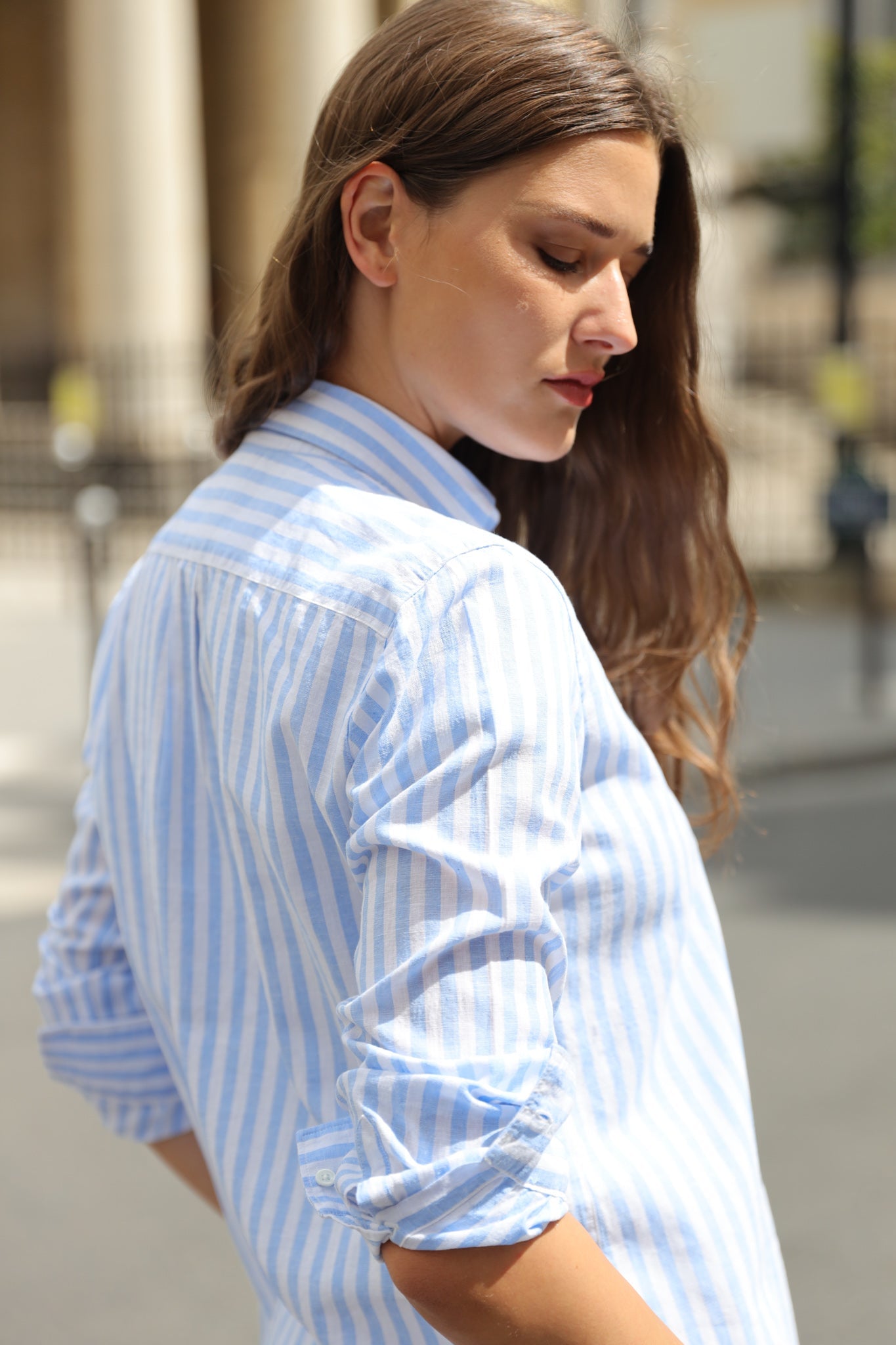 Chemisier Canelle en lin & coton - Ray Ciel-CHEMISIER FEMME-Curling-Paris