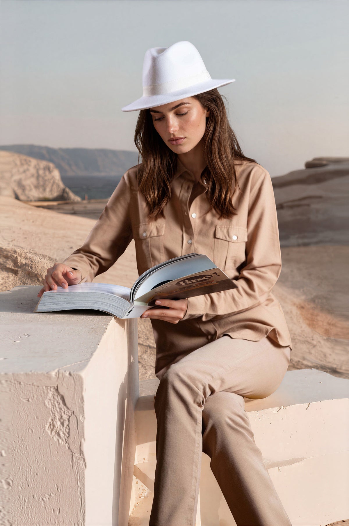 Chemisier Flore en Coton Oxford - Camel-CHEMISIER FEMME-Curling-Paris