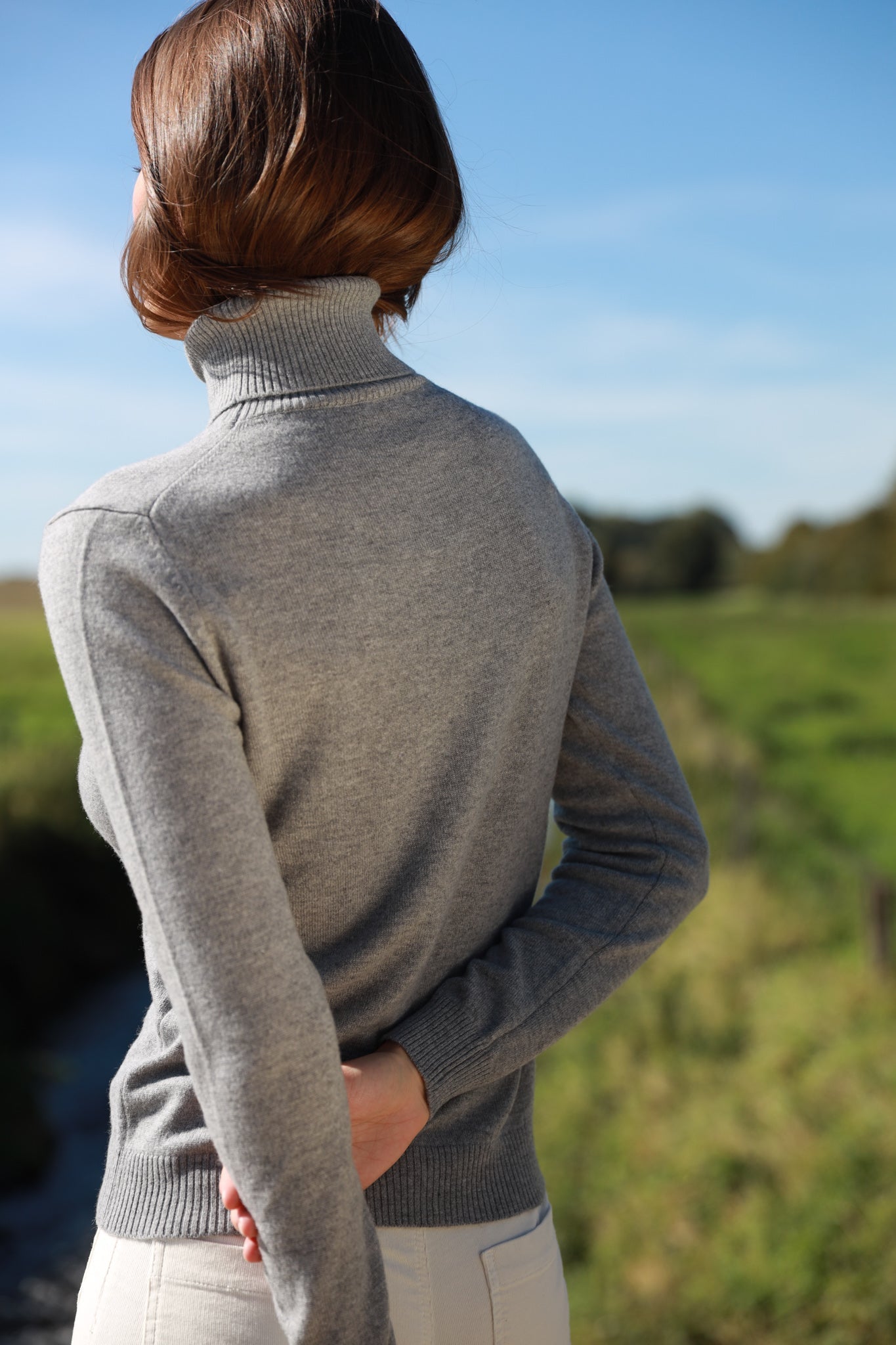 Col roulé Elise en laine mérinos et cachemire - Gris-PULL FEMME-Curling-Paris