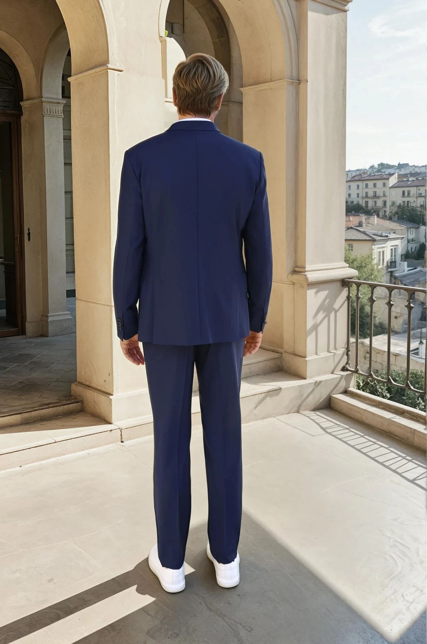 Costume Giorgio 100% laine vierge - Marine-COSTUME HOMME-Curling-Paris