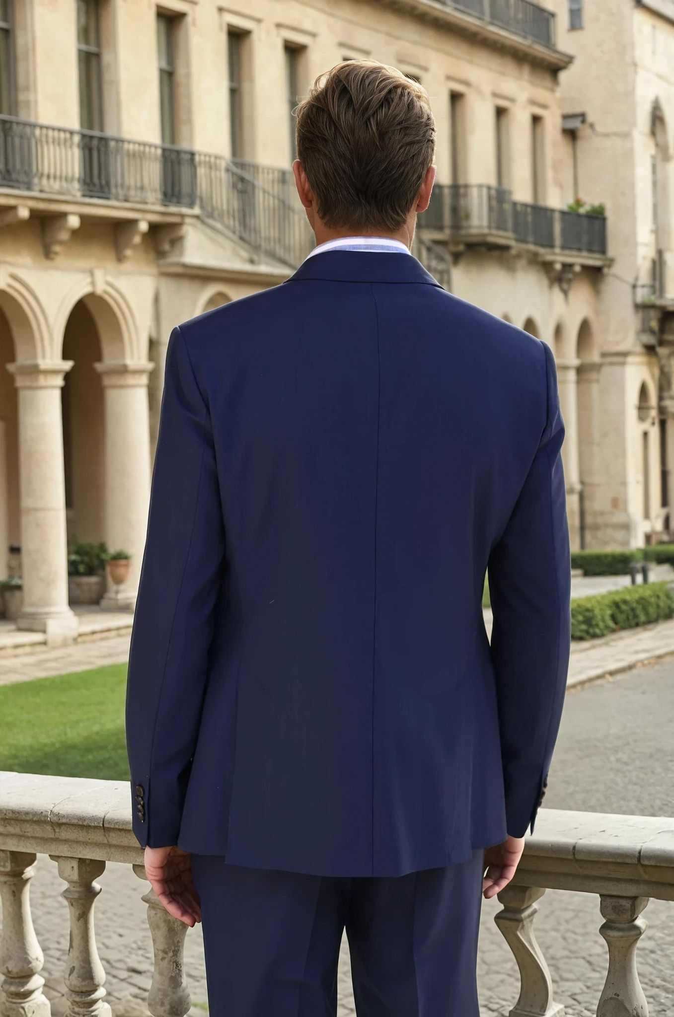 Costume Giorgio 100% laine vierge - Marine-COSTUME HOMME-Curling-Paris
