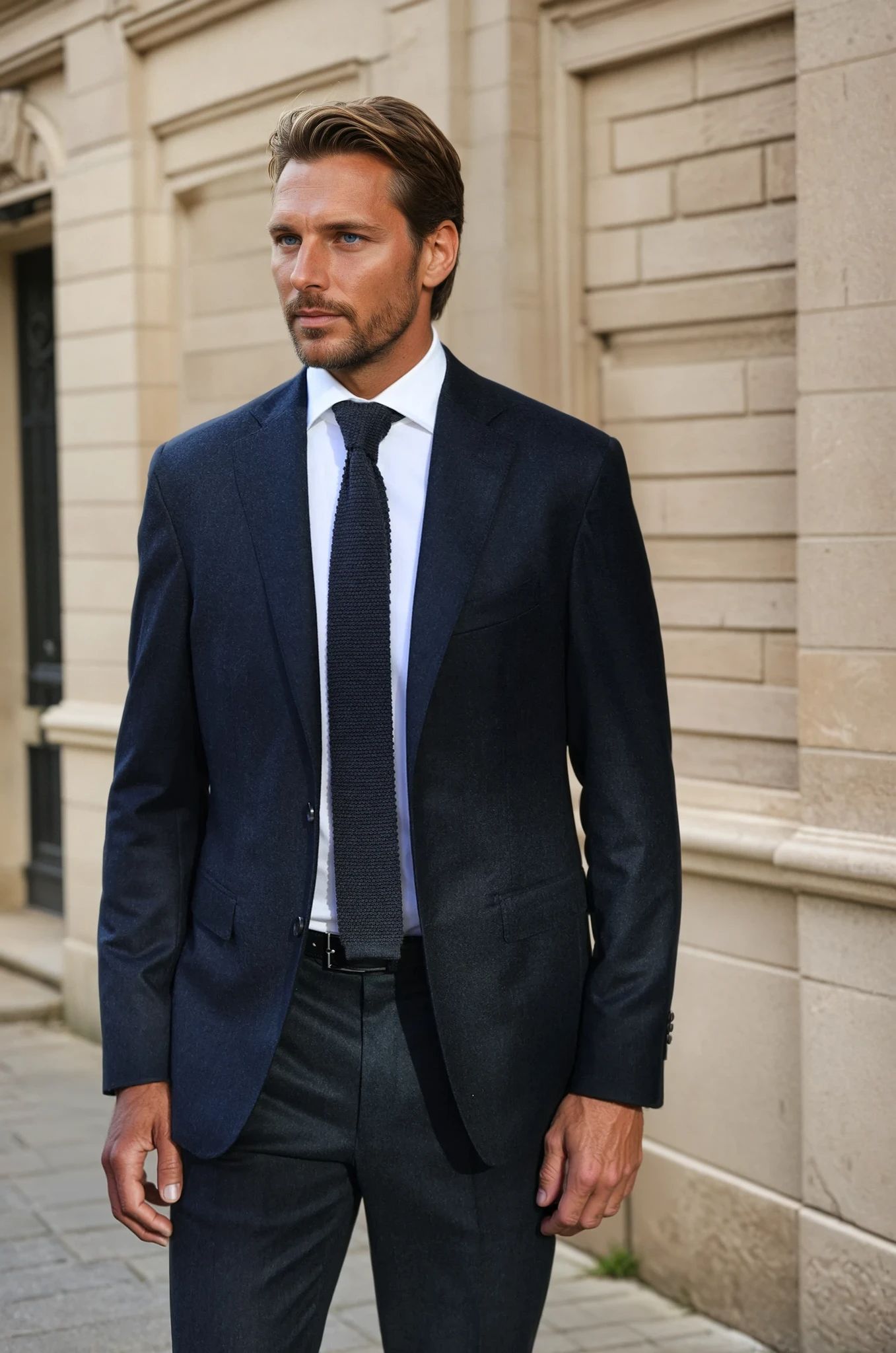 Costume Giorgio en flanelle Super 120'S - Gris Anthracite-COSTUME HOMME-Curling-Paris