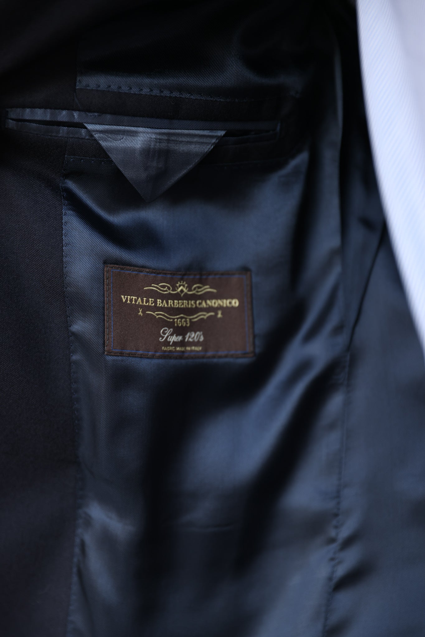 Costume Giorgio en flanelle Super 120'S - Marine-COSTUME HOMME-Curling-Paris