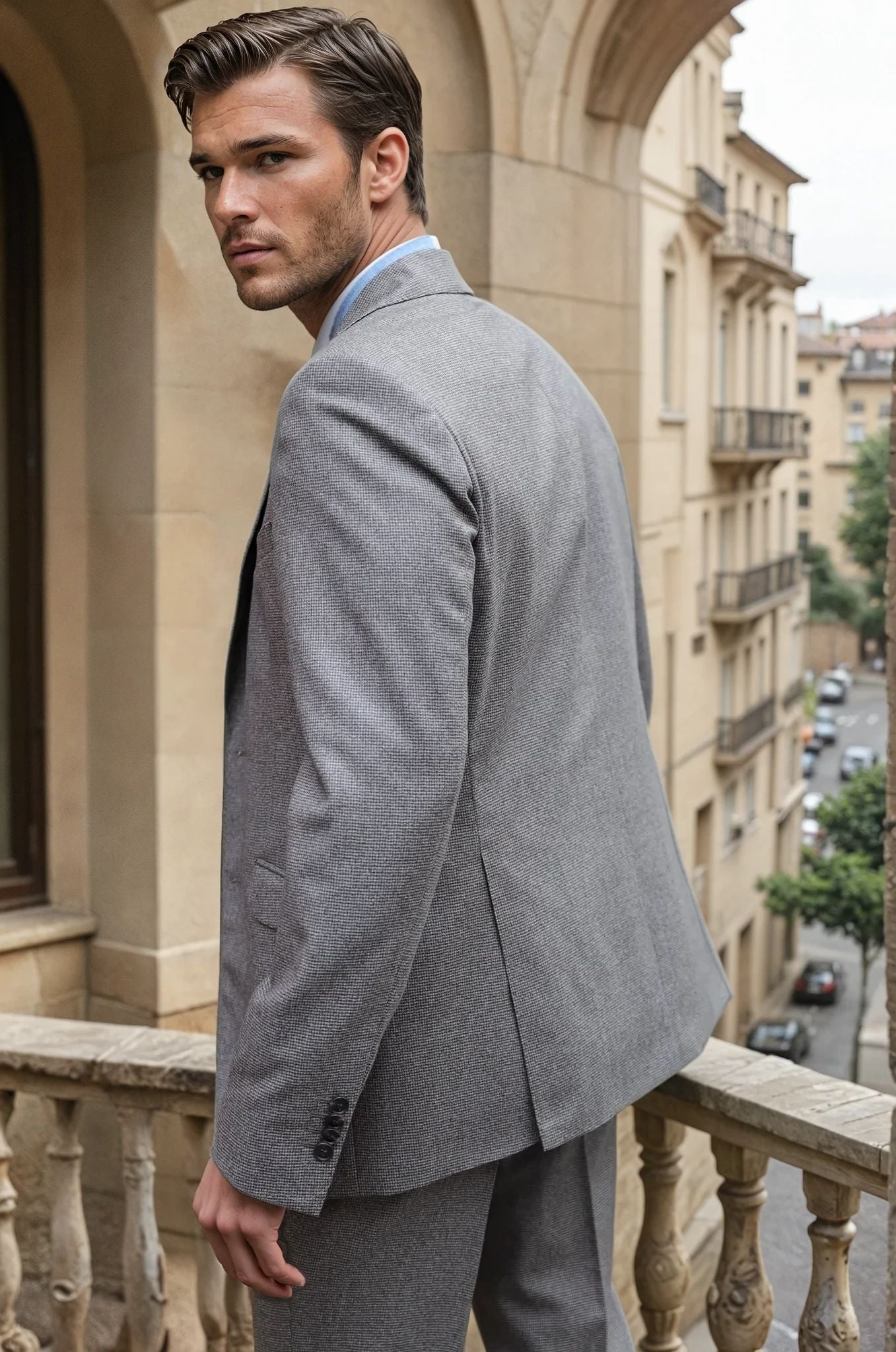 Costume Goal en flanelle deux à deux - Marron-COSTUME HOMME-Curling-Paris