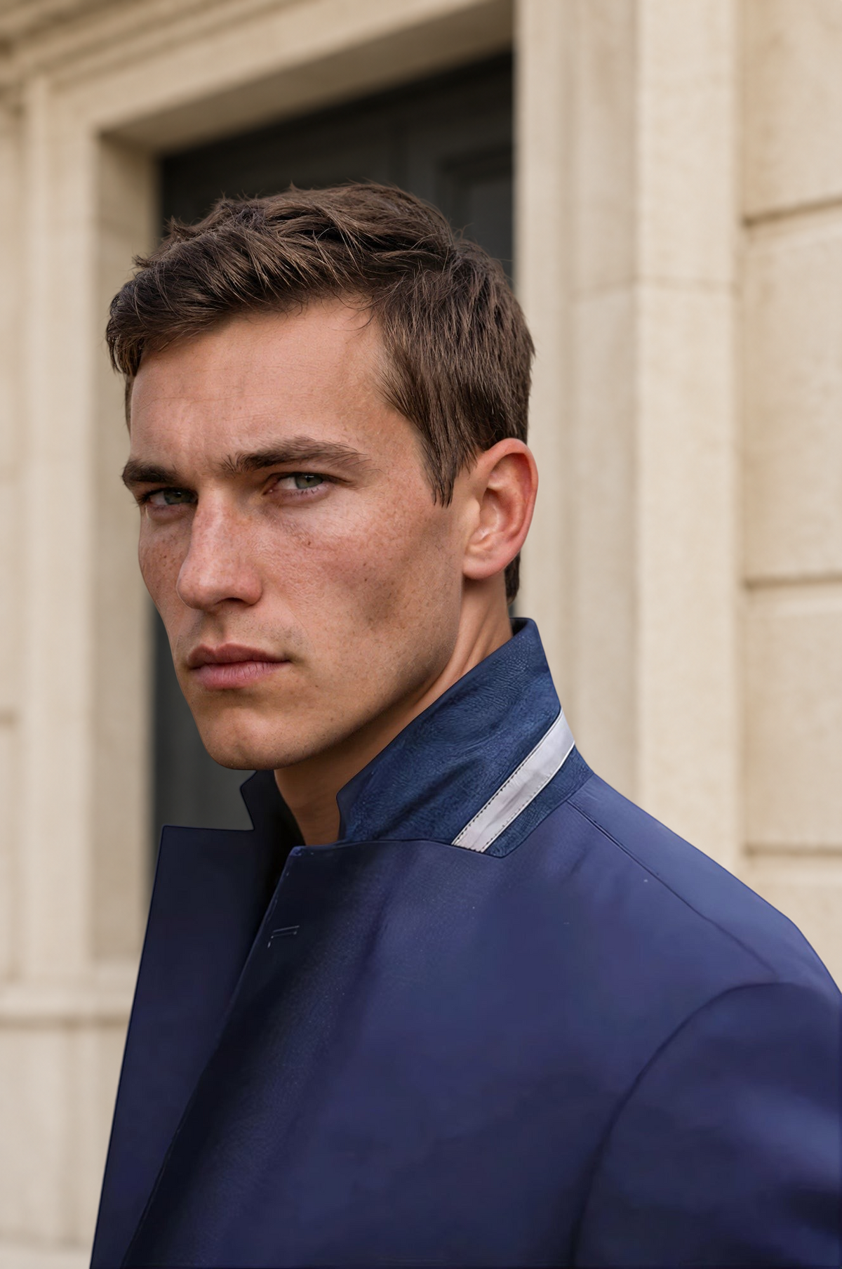Costume Goal en laine Super 110'S - Marine-COSTUME HOMME-Curling-Paris