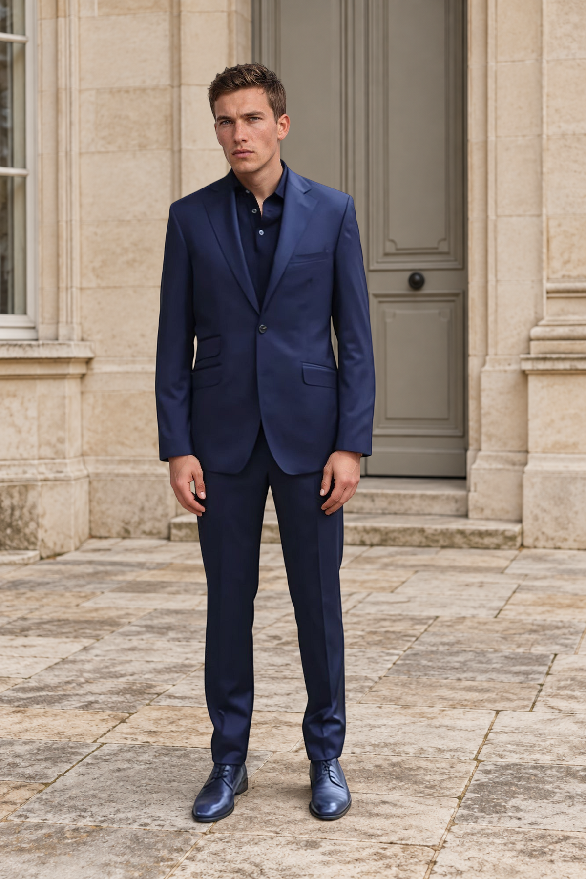 Costume Goal en laine Super 110'S - Marine-COSTUME HOMME-Curling-Paris