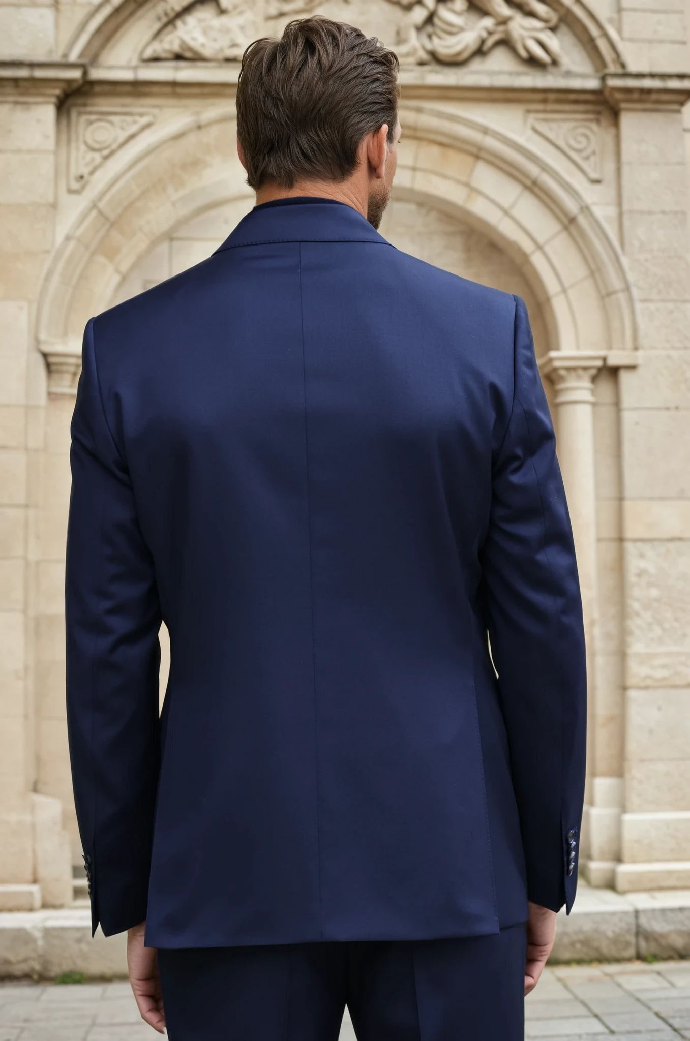 Costume Goal en laine Super 110'S - Marine-COSTUME HOMME-Curling-Paris