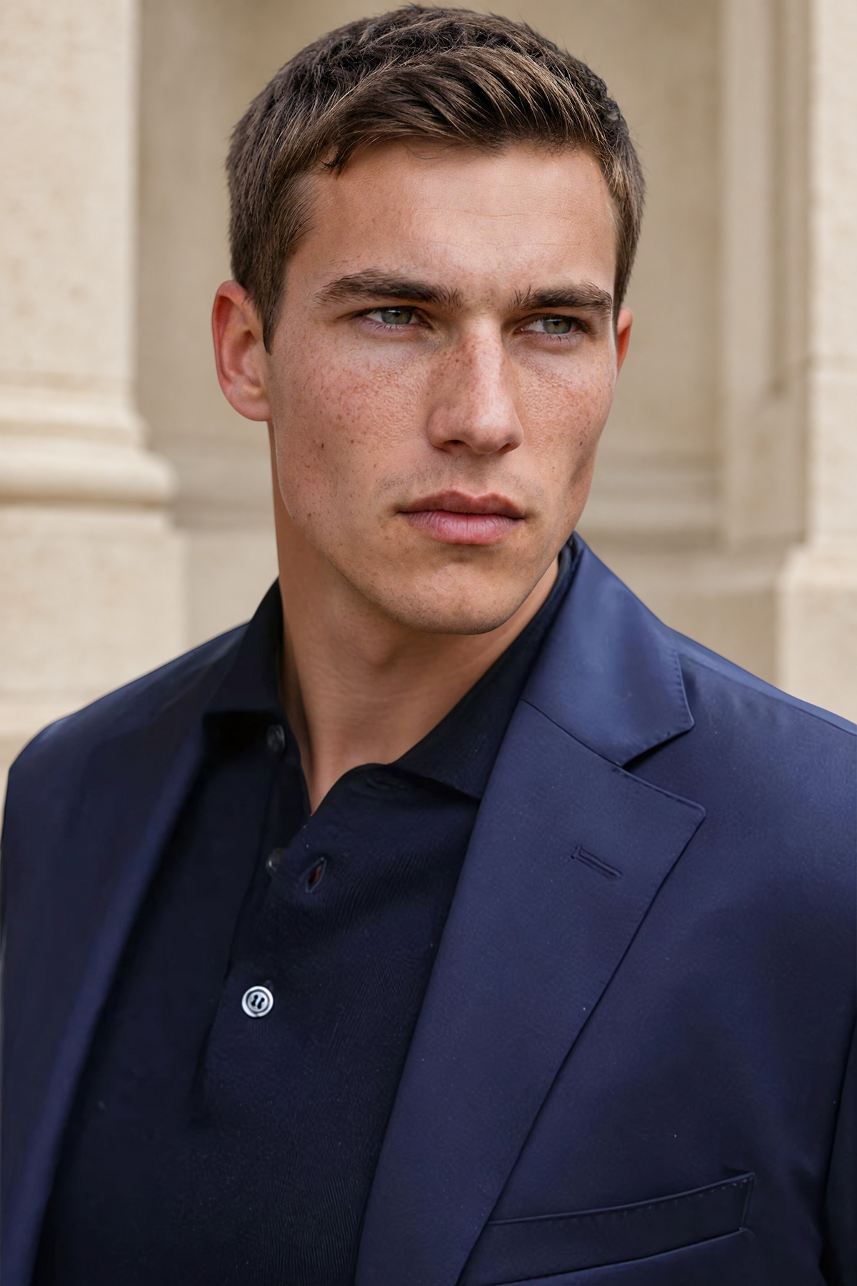 Costume Goal en laine Super 110'S - Marine-COSTUME HOMME-Curling-Paris