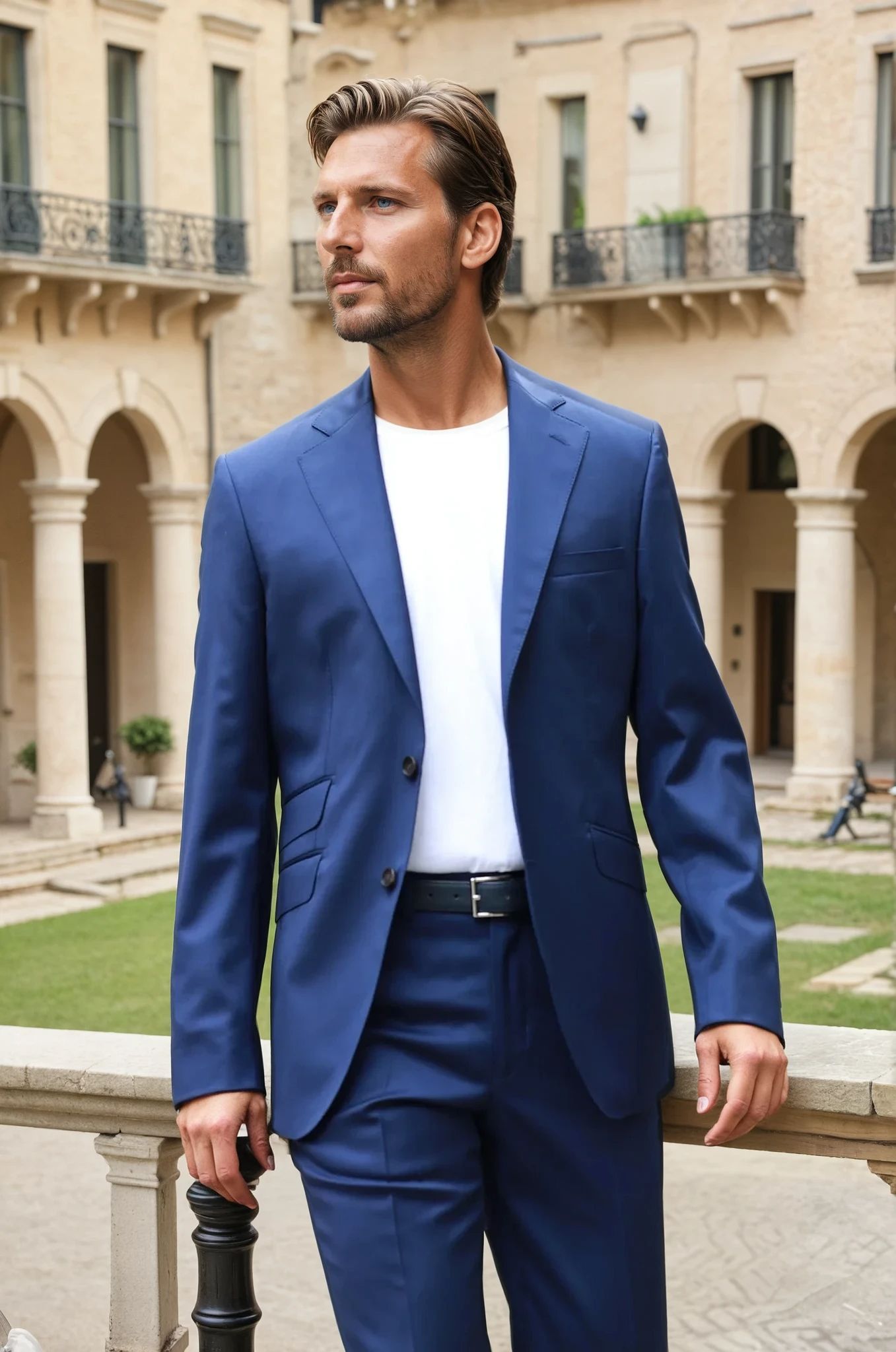 Costume Goal en laine Super 110's - Bleu-COSTUME HOMME-Curling-Paris
