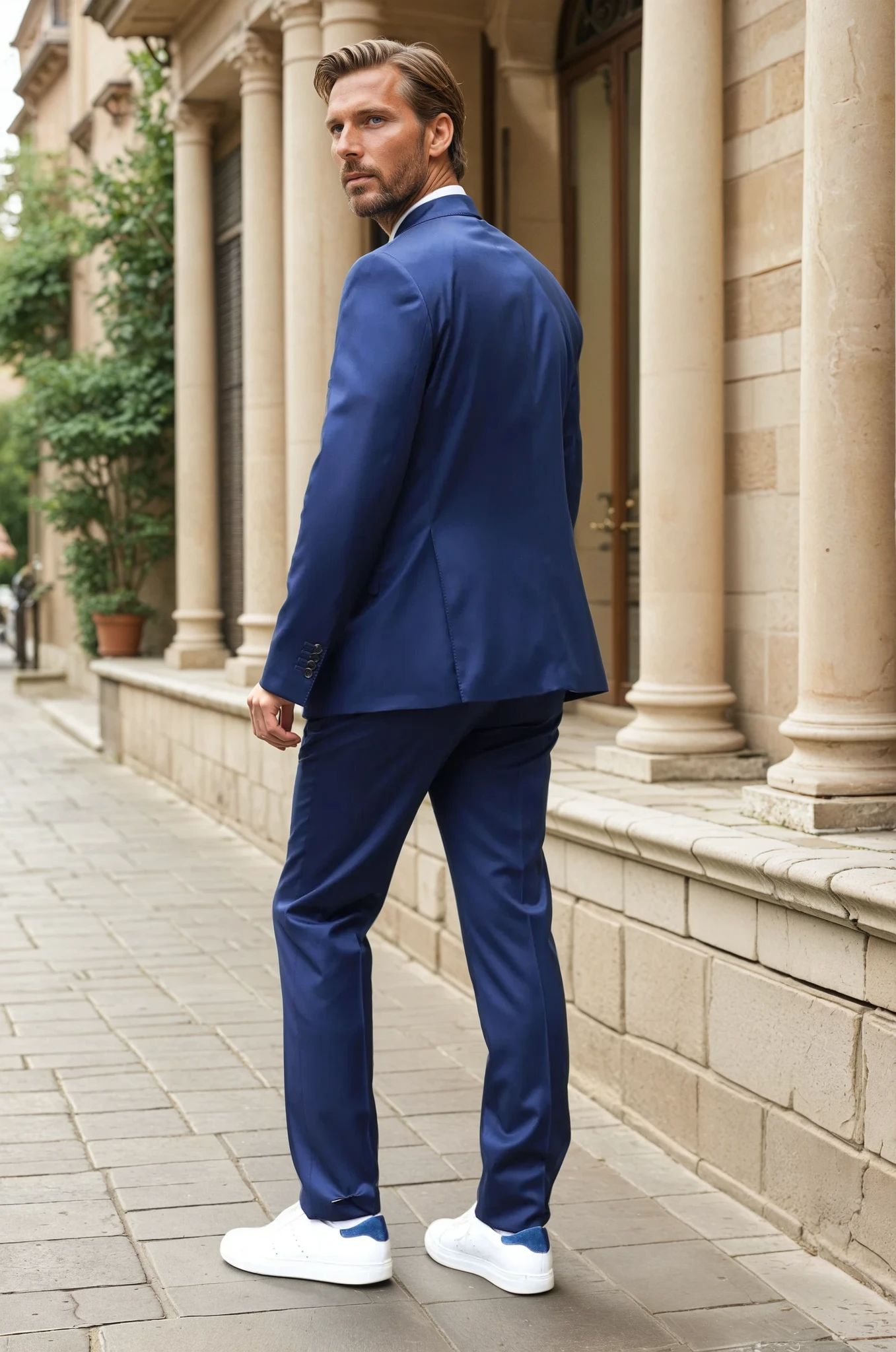 Costume Goal en laine Super 110's - Bleu-COSTUME HOMME-Curling-Paris
