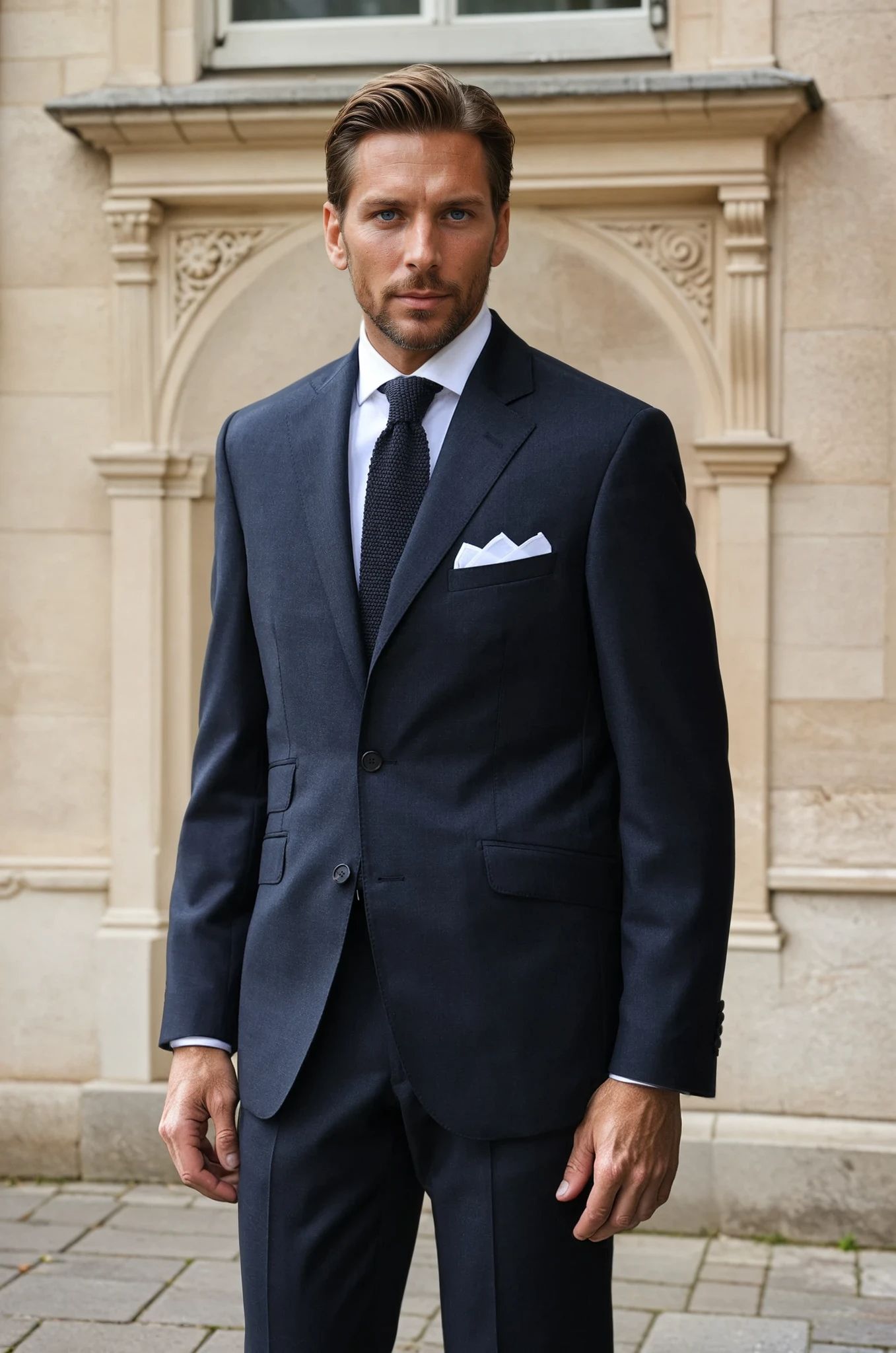 Costume Goal en laine vierge Super 110 - Anthracite-COSTUME HOMME-Curling-Paris