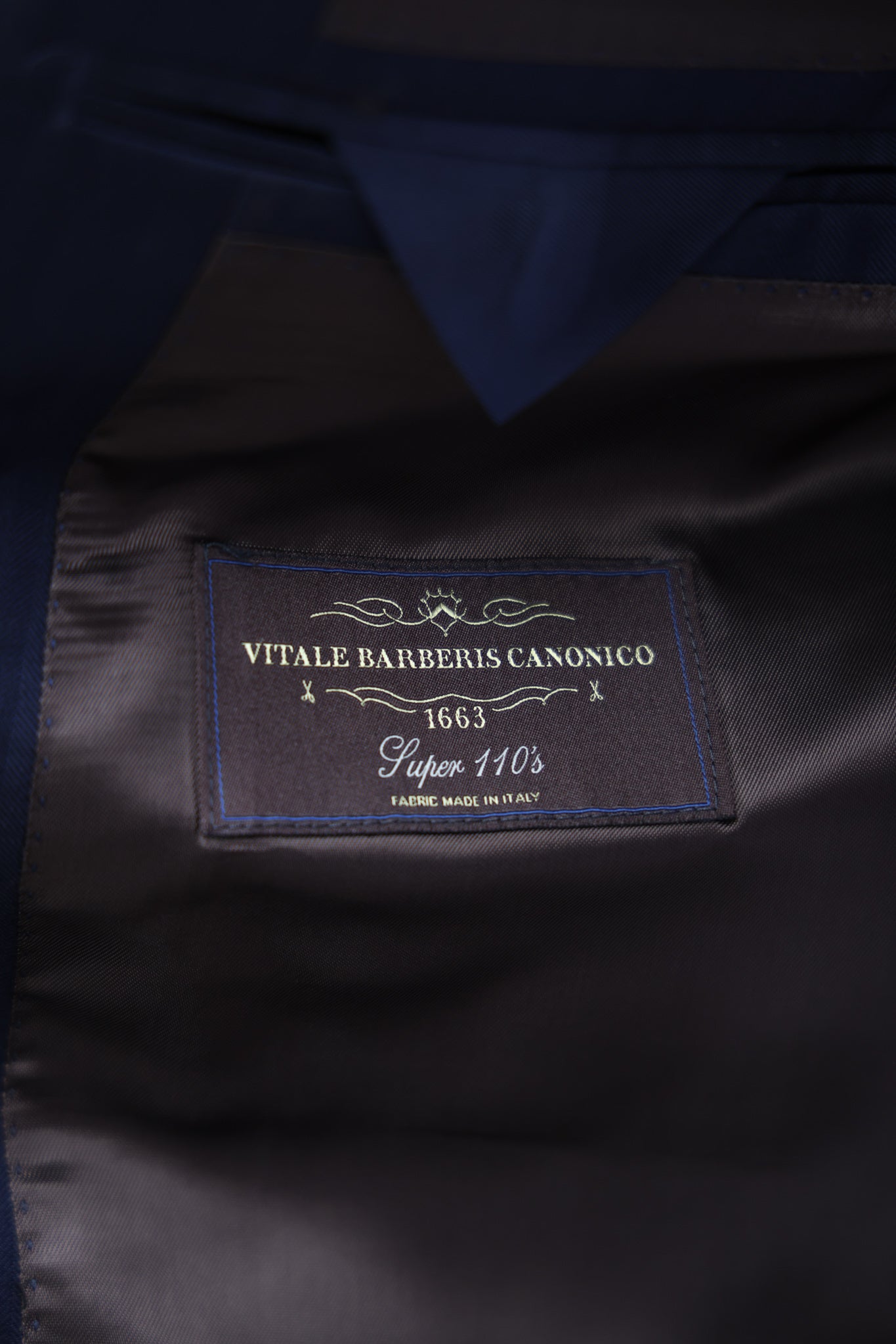 Costume Goal en laine vierge Super 110 - Chevron Marine-COSTUME HOMME-Curling-Paris