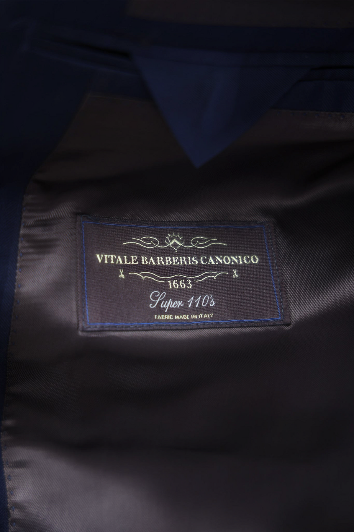 Costume Goal en laine vierge Super 110'S - Chevron Marine-COSTUME HOMME-Curling-Paris