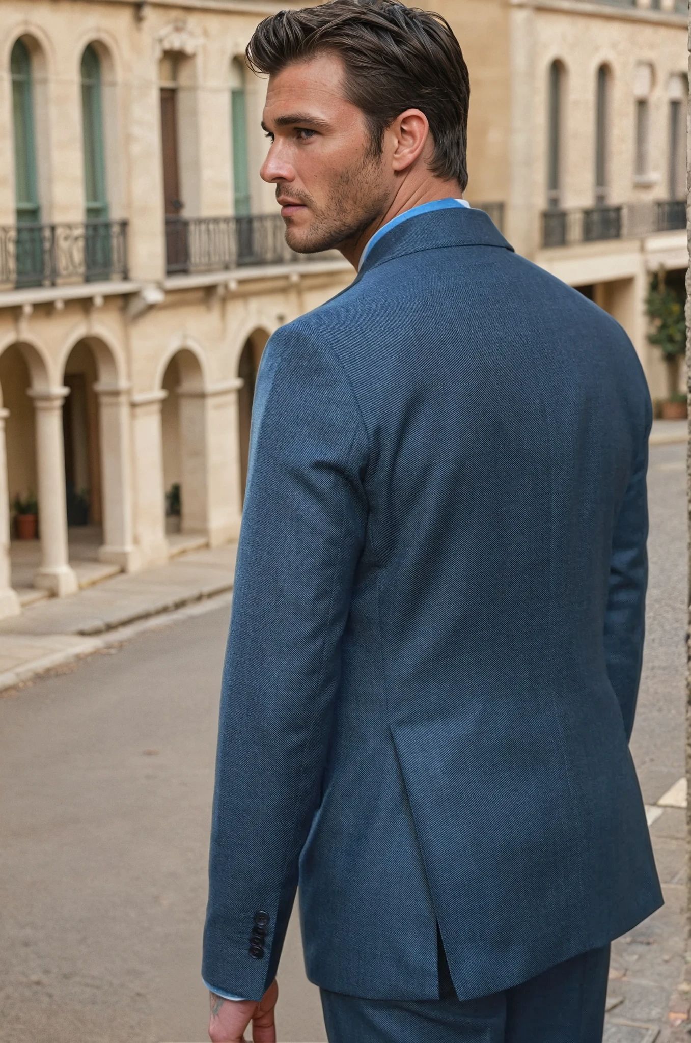 Costume Goal en laine vierge dessin oeil de perdrix - Anthracite-COSTUME HOMME-Curling-Paris