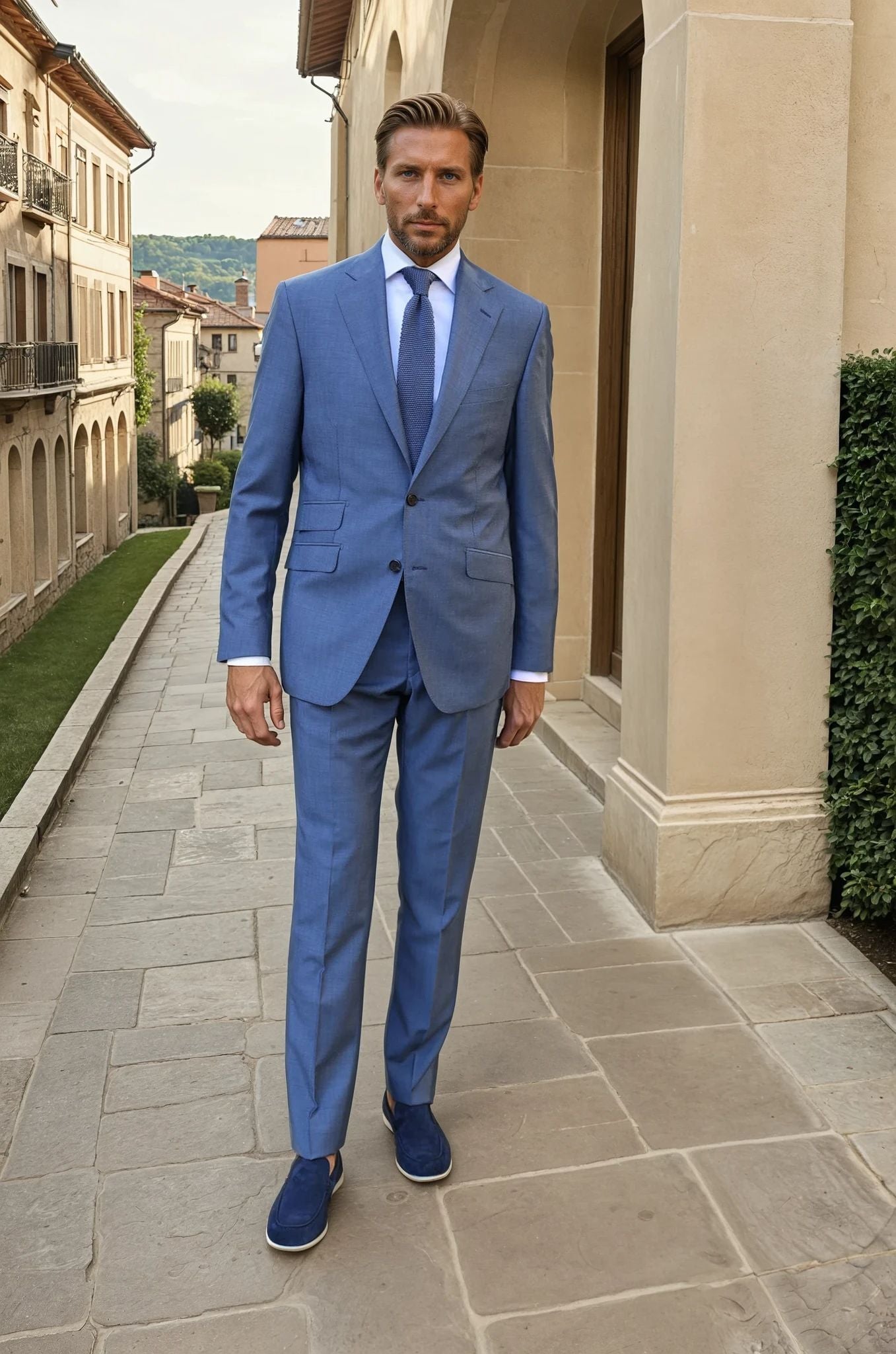 Costume Goal laine vierge - Gris Bleu-COSTUME HOMME-Curling-Paris