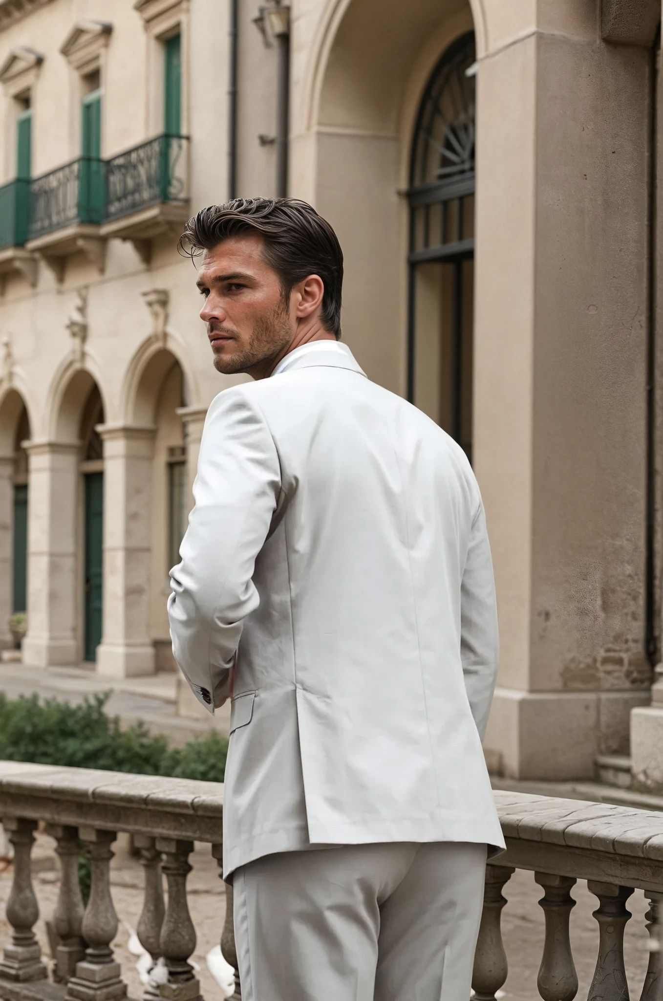 Costume Steven en coton E.Thomas - Beige-COSTUME HOMME-Curling-Paris