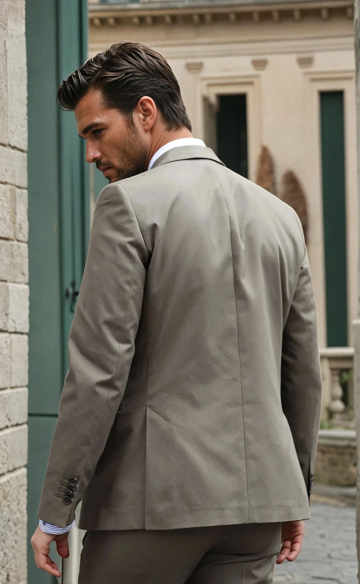 Costume Steven en coton E.Thomas - Military-COSTUME HOMME-Curling-Paris