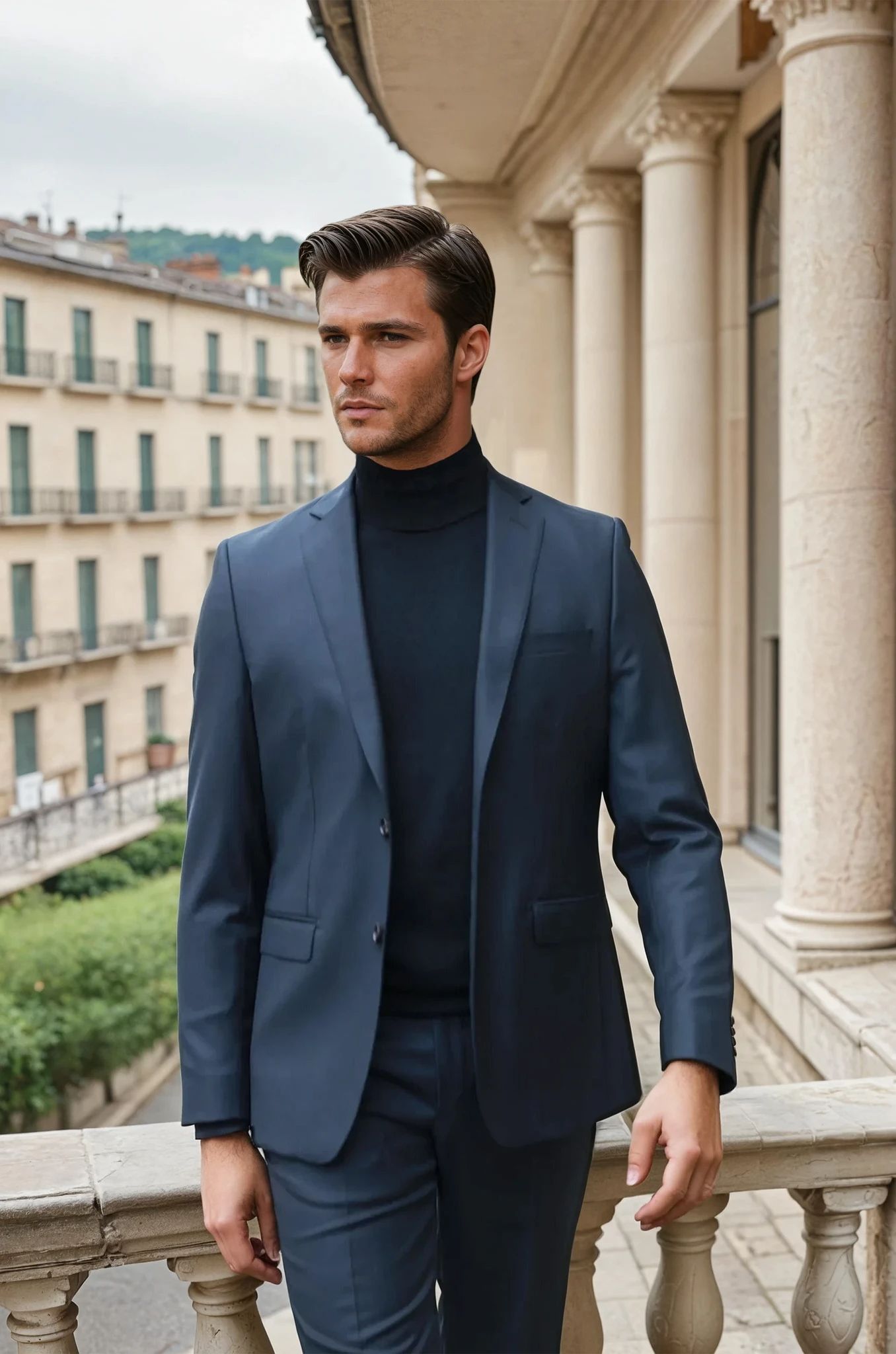 Costume Steven en laine Super 110's - Noir-COSTUME HOMME-Curling-Paris