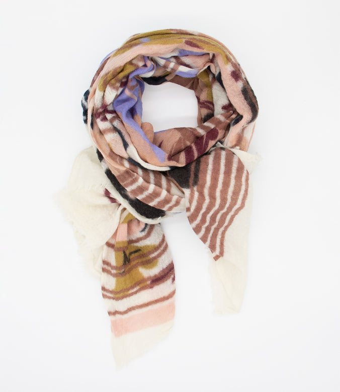 Echarpe Neva en laine bouillie - Rose-ECHARPES FEMME-Curling-Paris